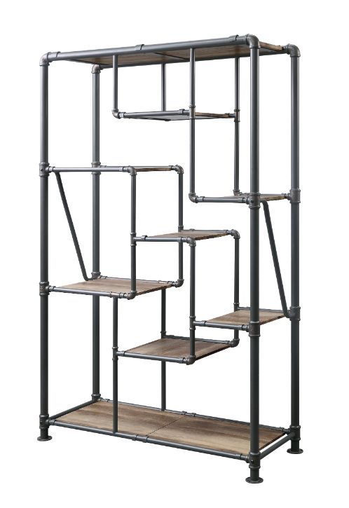 Brantley - Bookshelf - Antique Oak & Sandy Gray Finish - Urban Living Furniture (Los Angeles, CA)