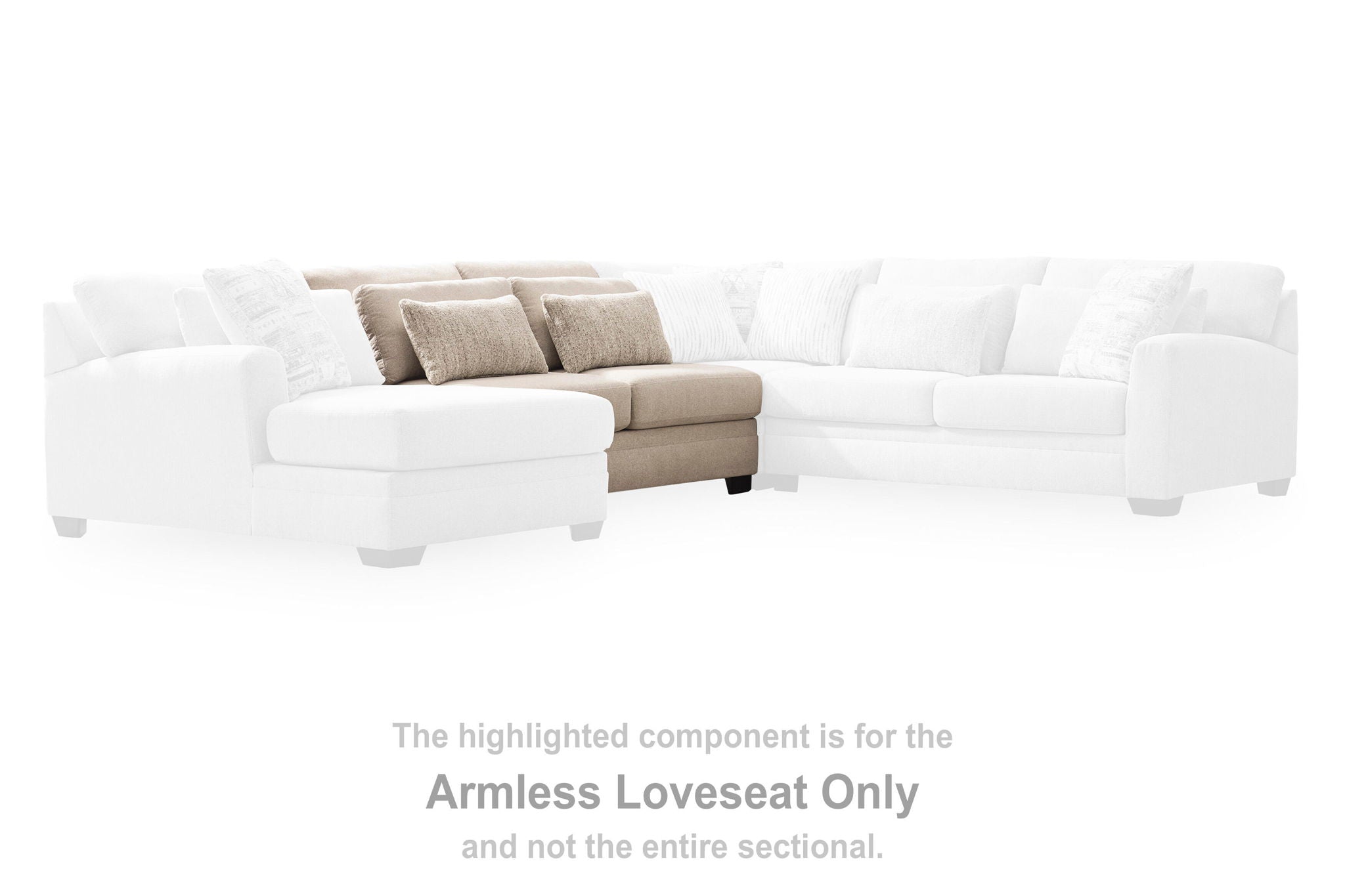 Mandi Point - Armless Loveseat - Marble - Urban Living Furniture (Los Angeles, CA)