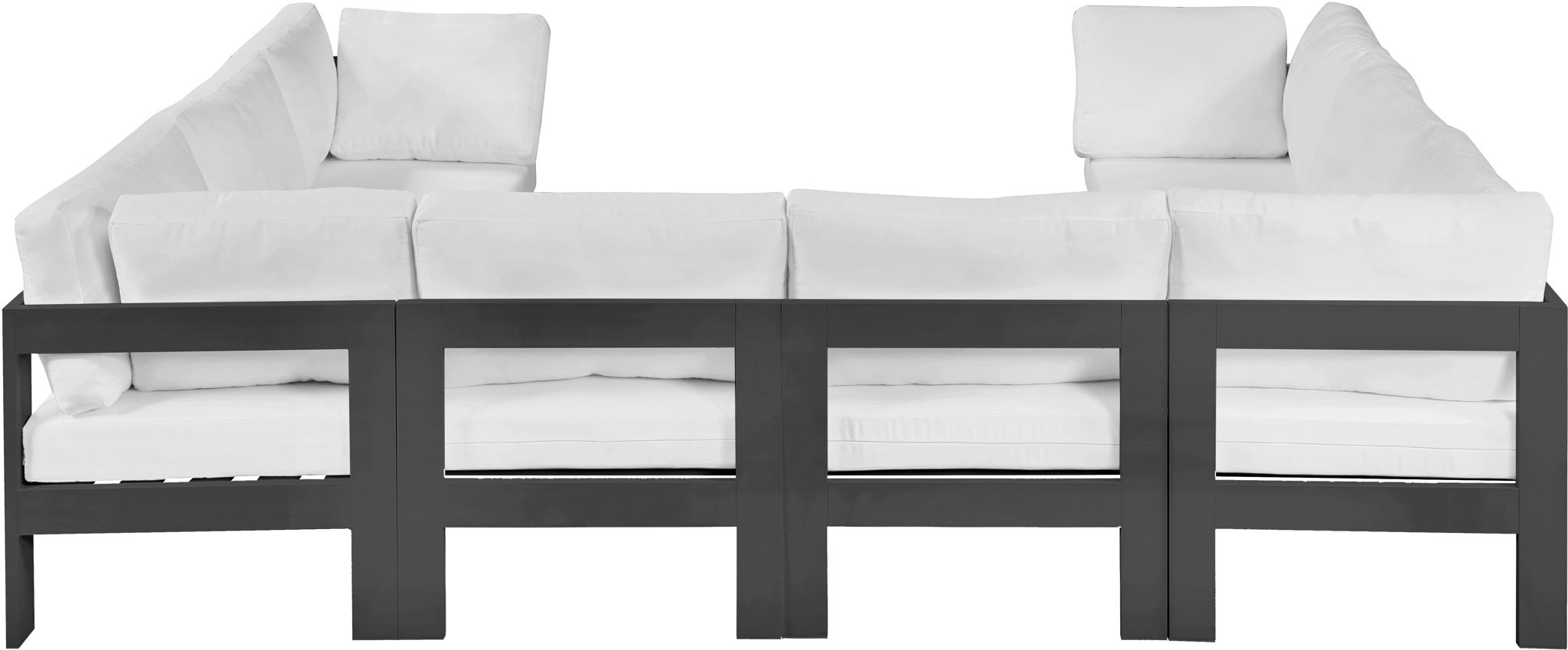 Nizuc - Outdoor Patio 8 Piece Modular Sectional With Gray Frame - Urban Living Furniture (Los Angeles, CA)