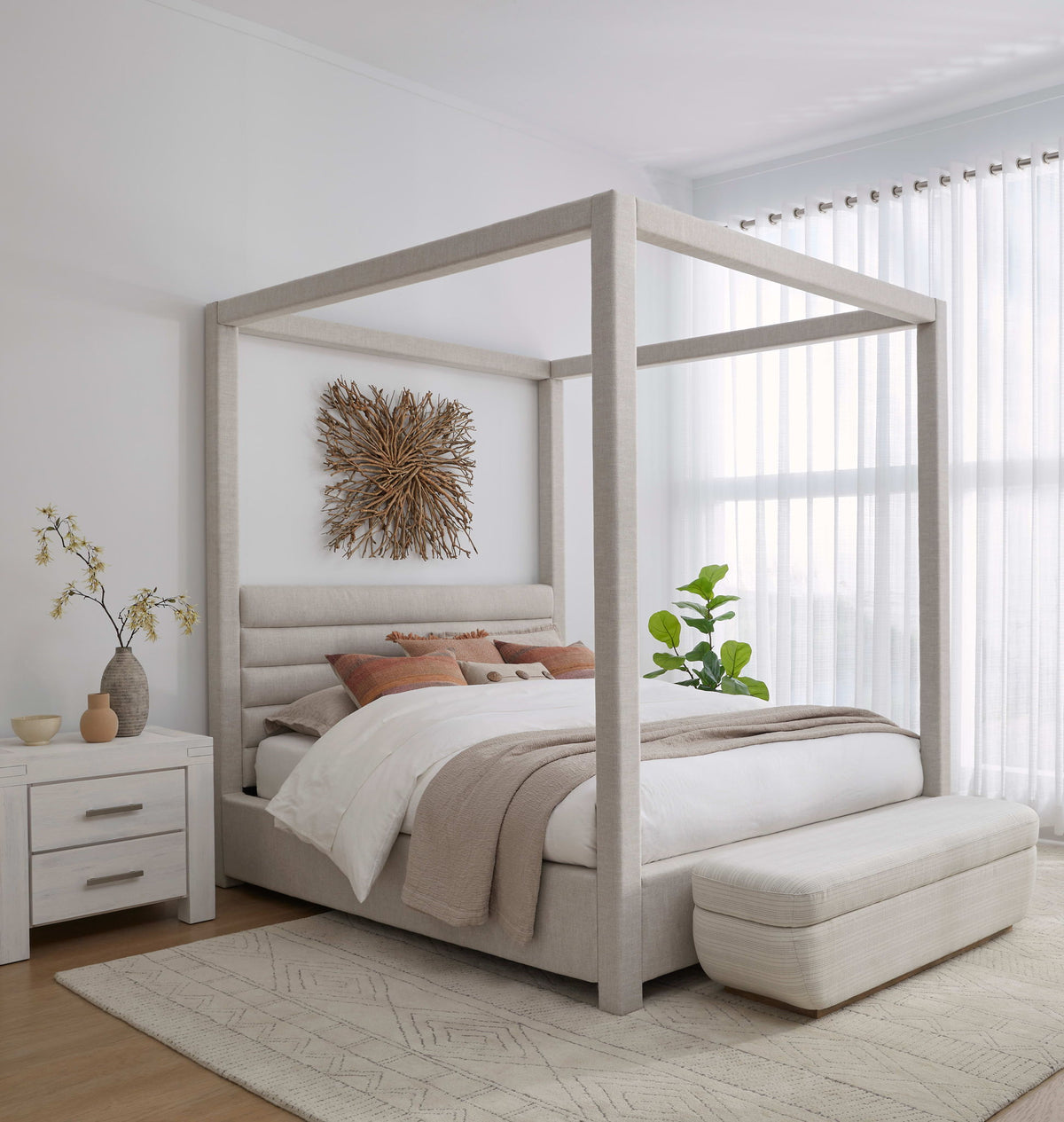 Virgil Rockford - Upholstered Canopy Bed