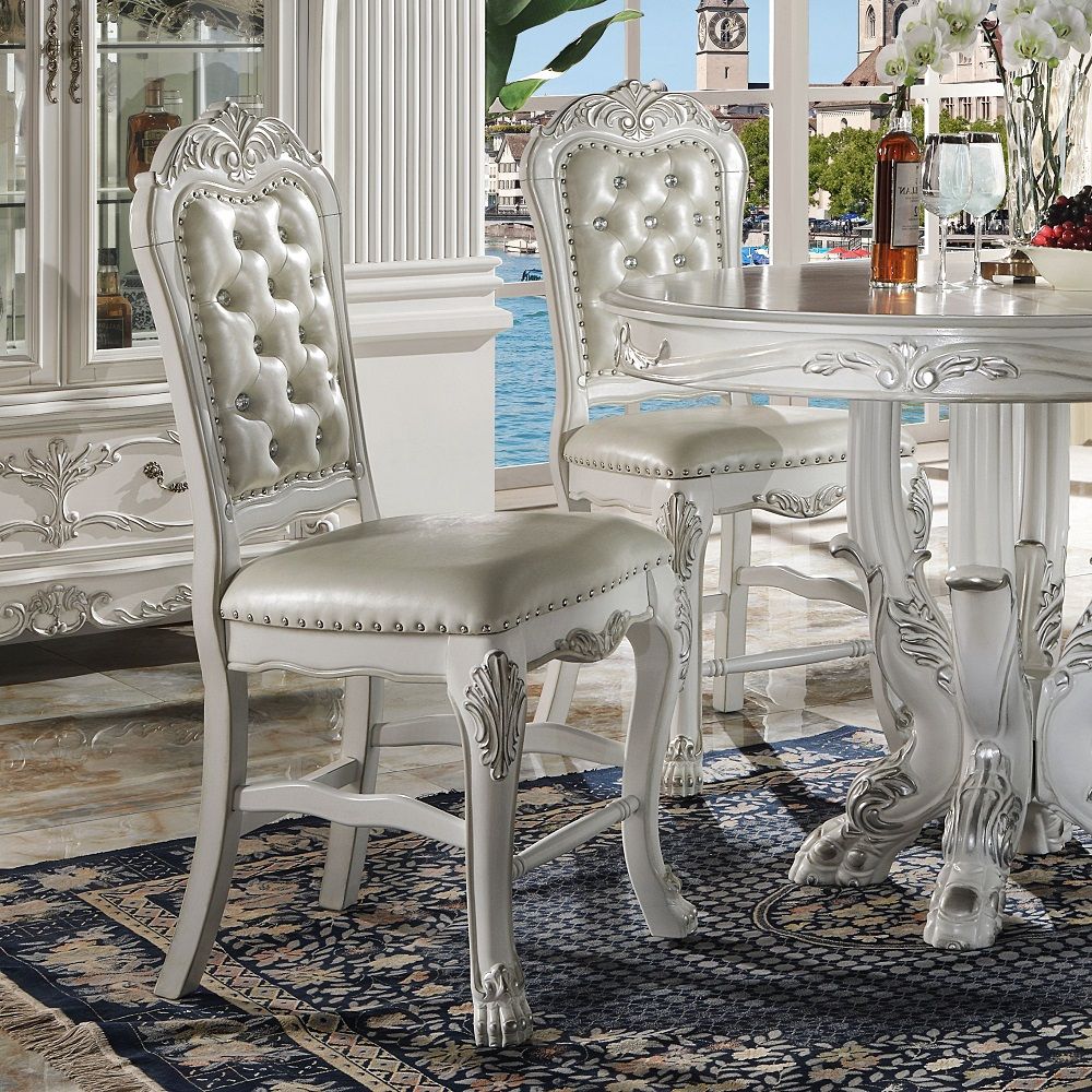 Dresden - Counter Height Chair (Set of 2) - Synthetic Leather & Bone White - Urban Living Furniture (Los Angeles, CA)