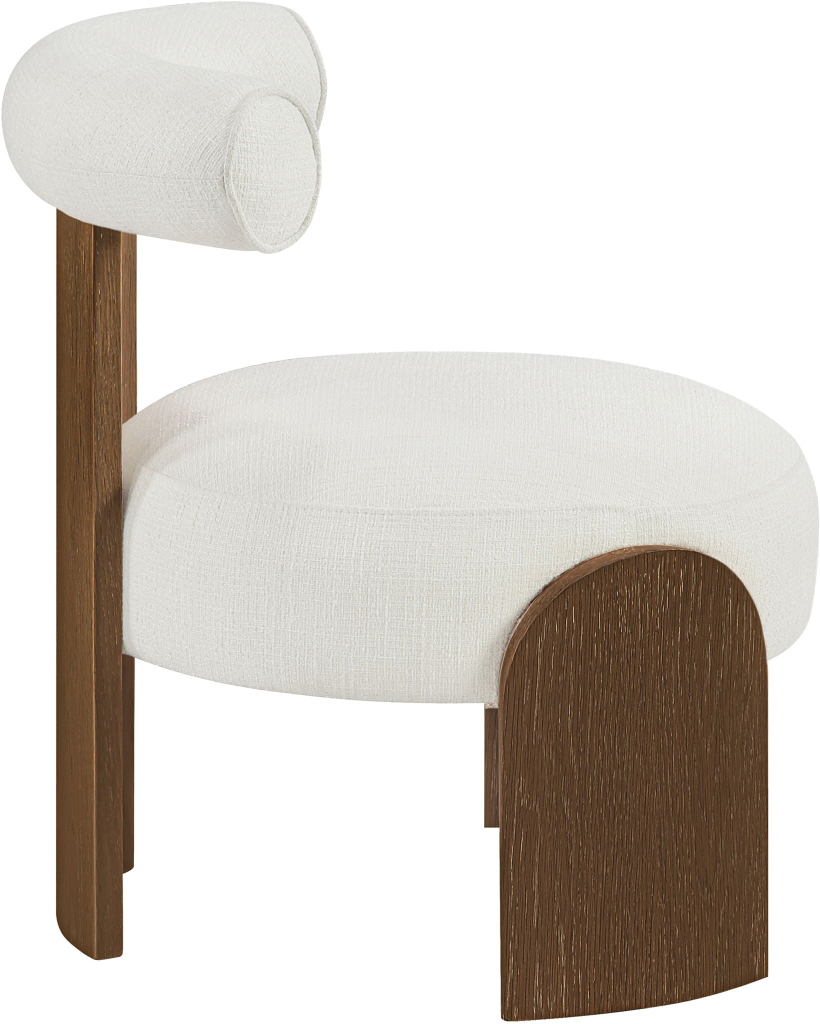 Calder - Linen Textured Fabric Upholstered Accent Chair - Painted Brown Base - Urban Living Furniture (Los Angeles, CA)