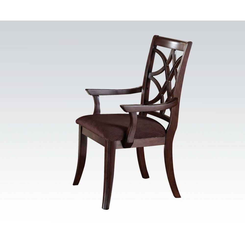 Keenan - Arm Chair (Set of 2) - Brown Microfiber & Dark Walnut - Urban Living Furniture (Los Angeles, CA)