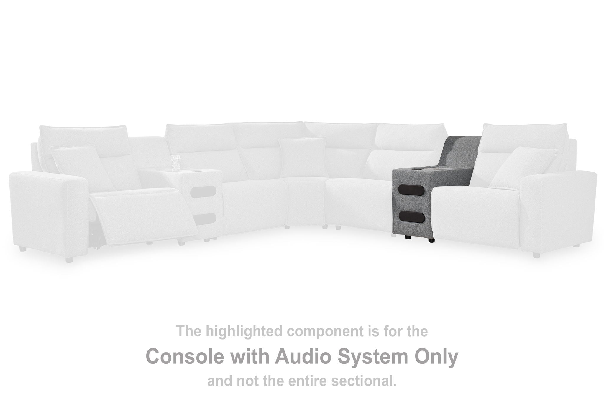 ModMax II - Salt And Pepper - Console With Audio System - Urban Living Furniture (Los Angeles, CA)