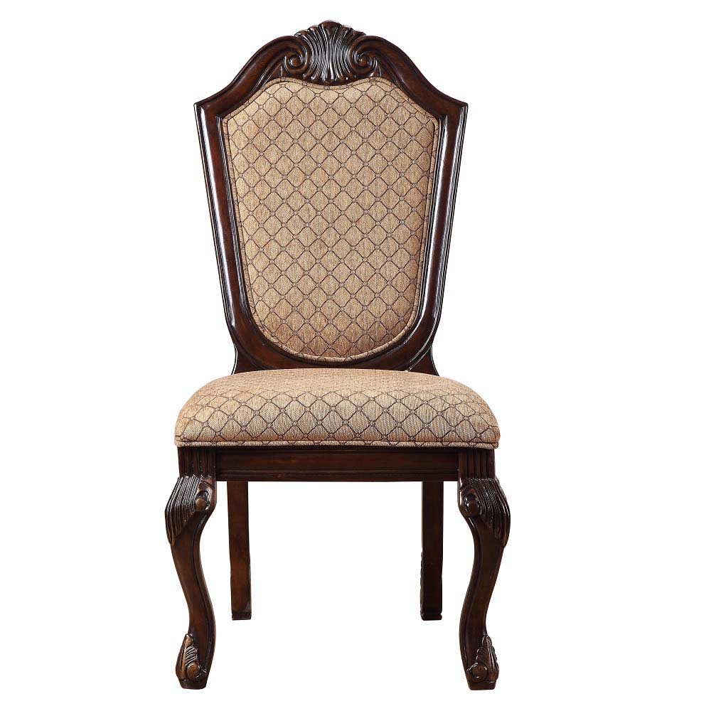 Chateau De Ville - Side Chair (Set of 2) - Fabric & Espresso Finish - Urban Living Furniture (Los Angeles, CA)
