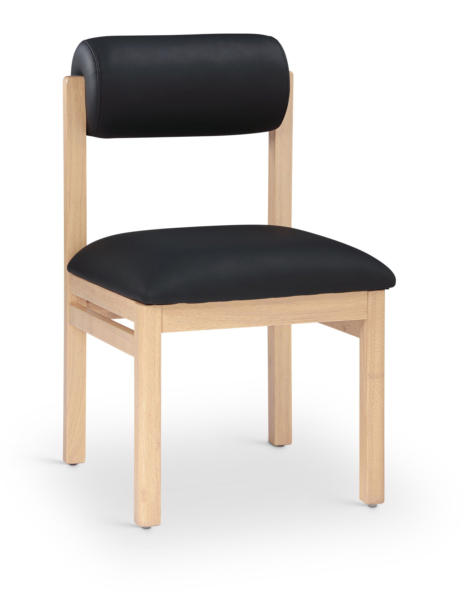 Roundhill - Faux Leather Dining Chair (Set of 2) - Natural Frame - Urban Living Furniture (Los Angeles, CA)