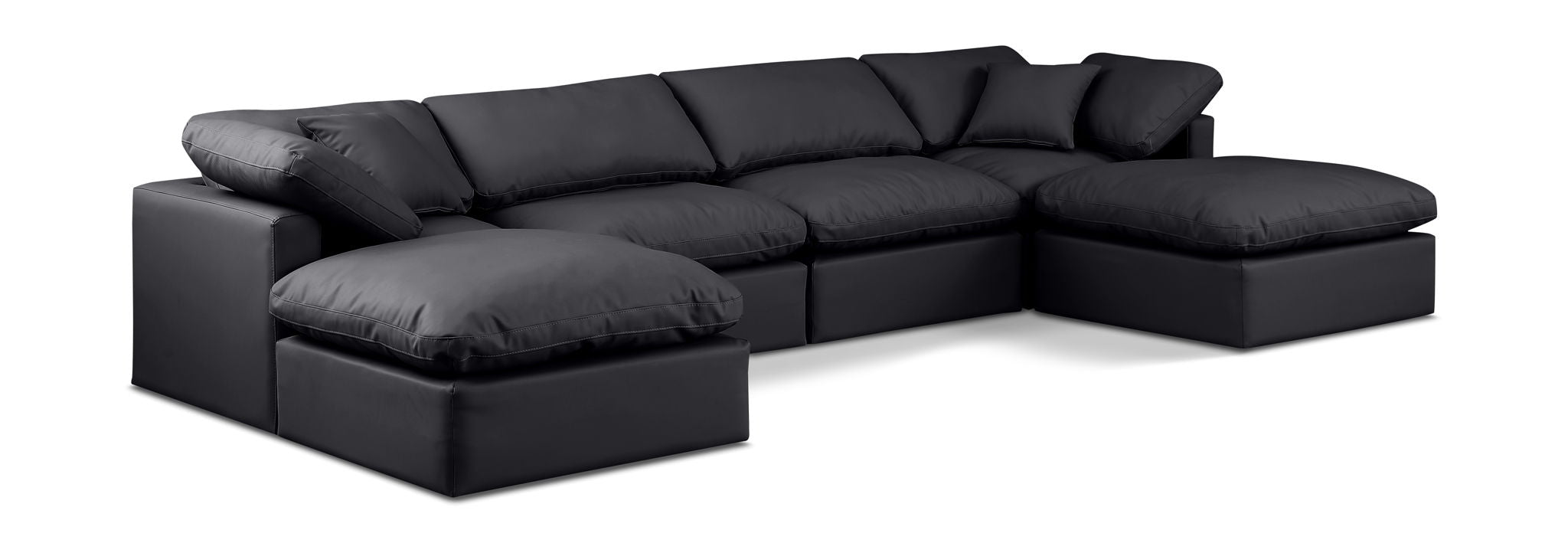 Indulge - Faux Leather 6 Piece Modular Double Chaise Sectional - Urban Living Furniture (Los Angeles, CA)