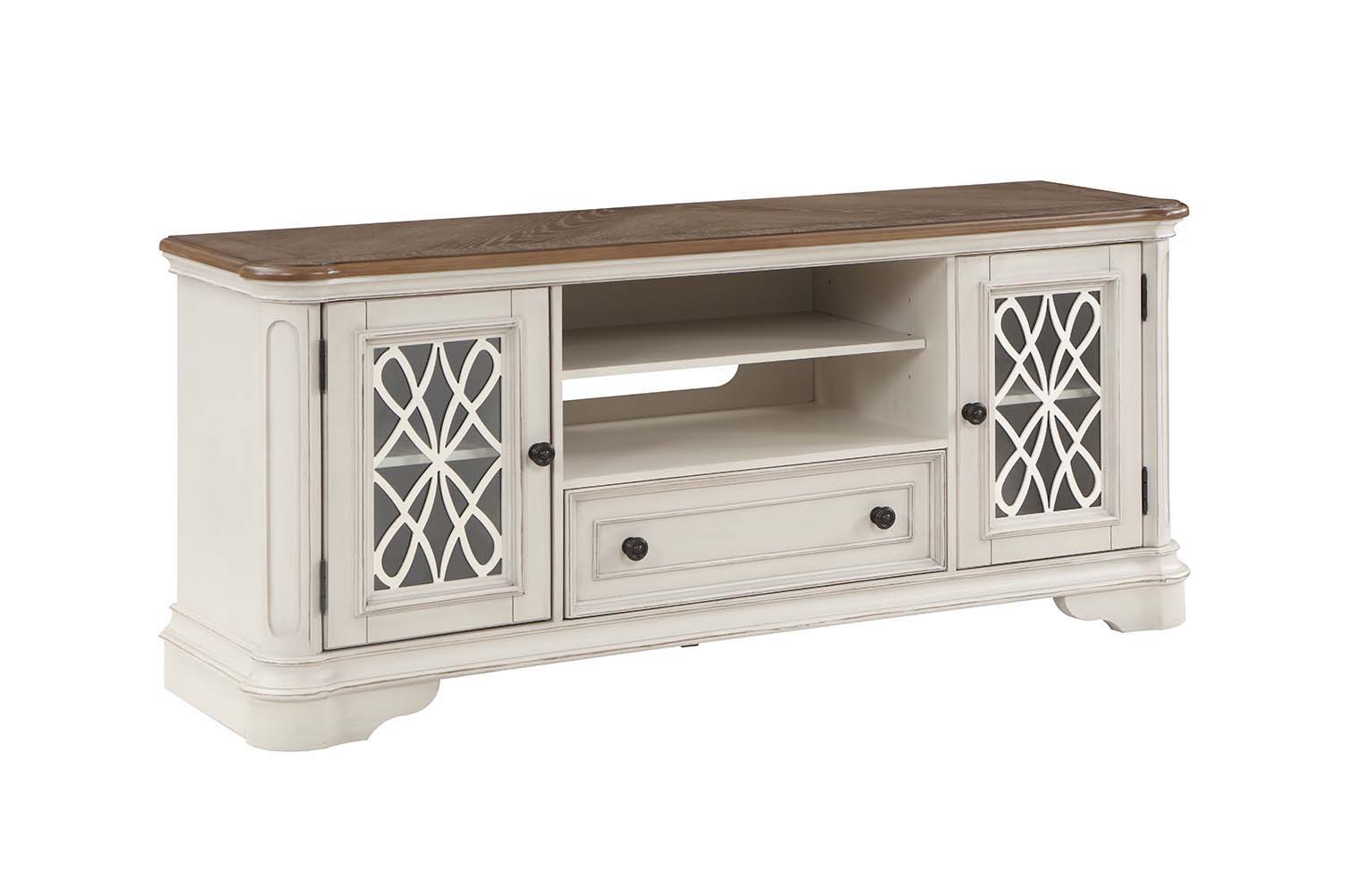 Florian - TV Stand - Oak & Antique White Finish - Urban Living Furniture (Los Angeles, CA)