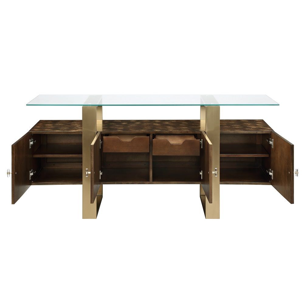 Mabyn - Console Cabinet - Brass & Antique Brown - Urban Living Furniture (Los Angeles, CA)