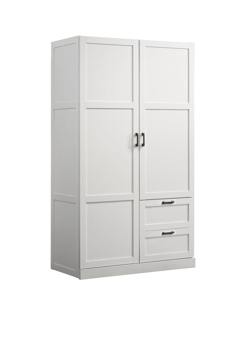 Aubree - Wardrobe Cabinet Armoire With 2 Drawers And Hanging Rod - White - Urban Living Furniture (Los Angeles, CA)