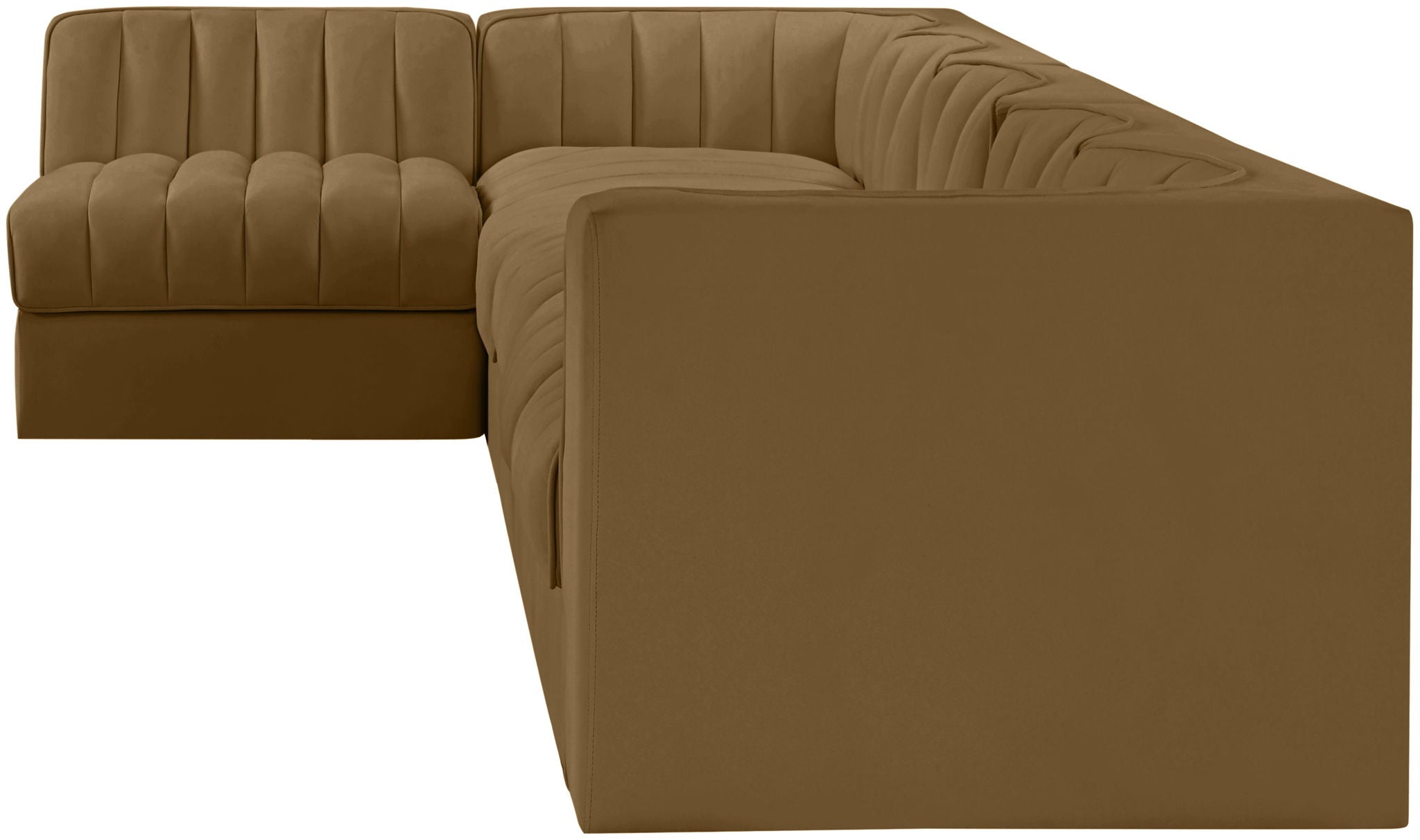 Rummi - Velvet Performance Fabric Upholstered 6 Piece Modular Sectional, L-Shaped (Right) - Urban Living Furniture (Los Angeles, CA)