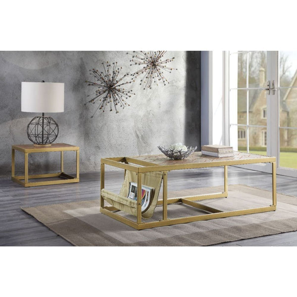 Genevieve - Coffee Table - Retro Brown Top Grain Leather - Urban Living Furniture (Los Angeles, CA)