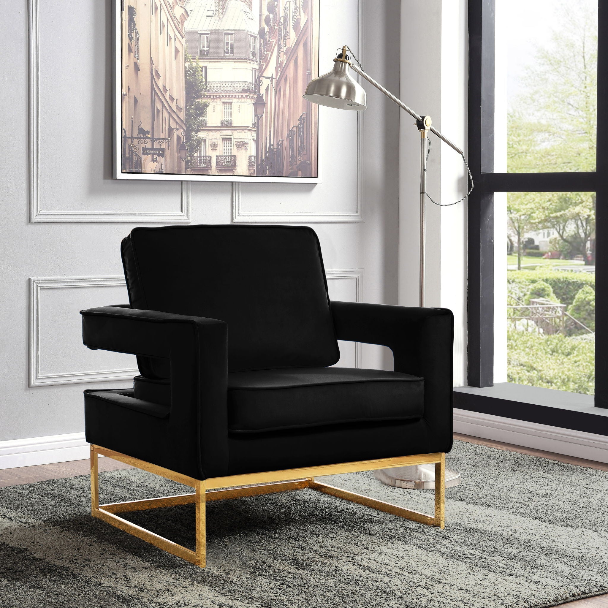 Noah - Accent Chair with Gold Legs - Urban Living Furniture (Los Angeles, CA)