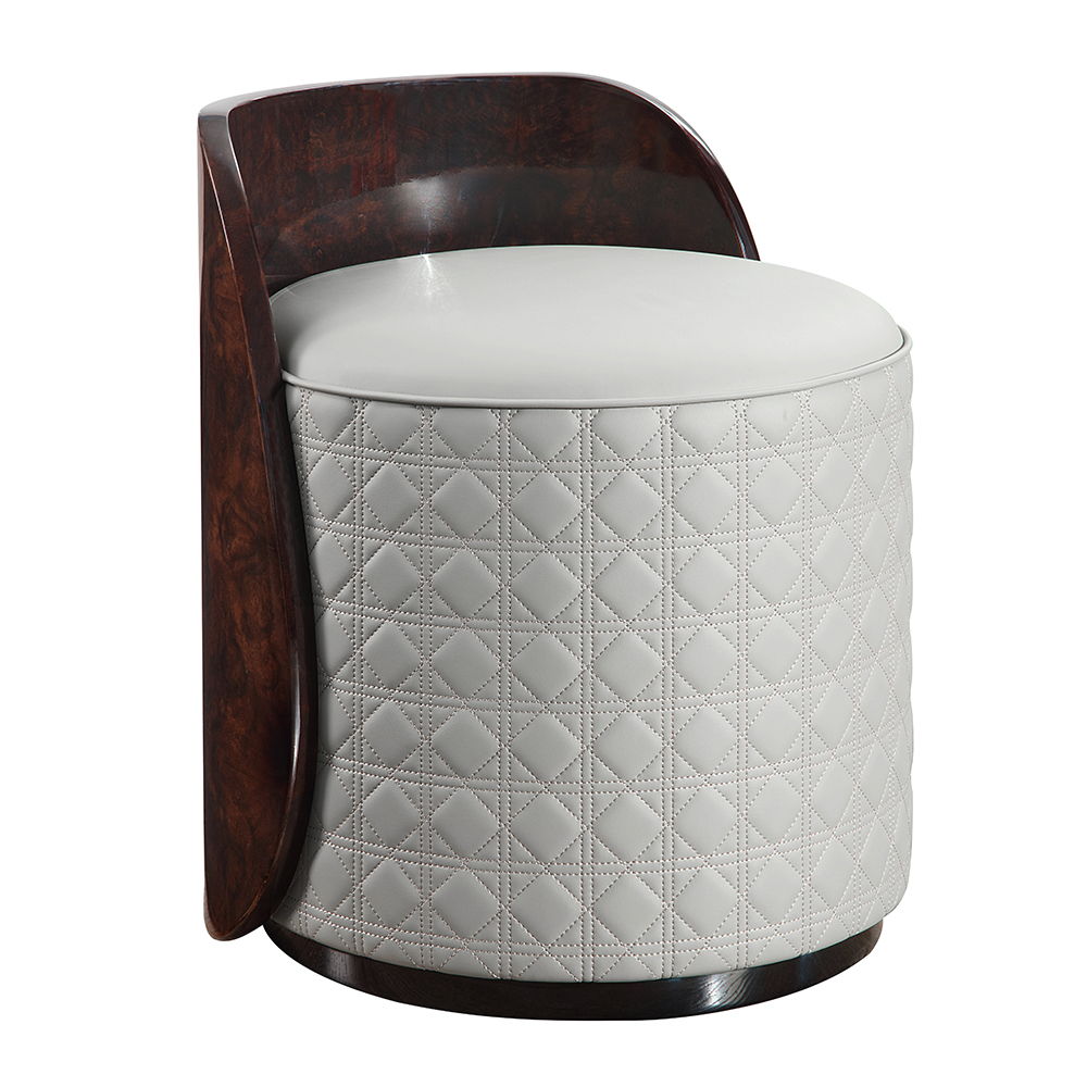 Jamonica - Vanity Stool - Gray & Dark Brown - Urban Living Furniture (Los Angeles, CA)
