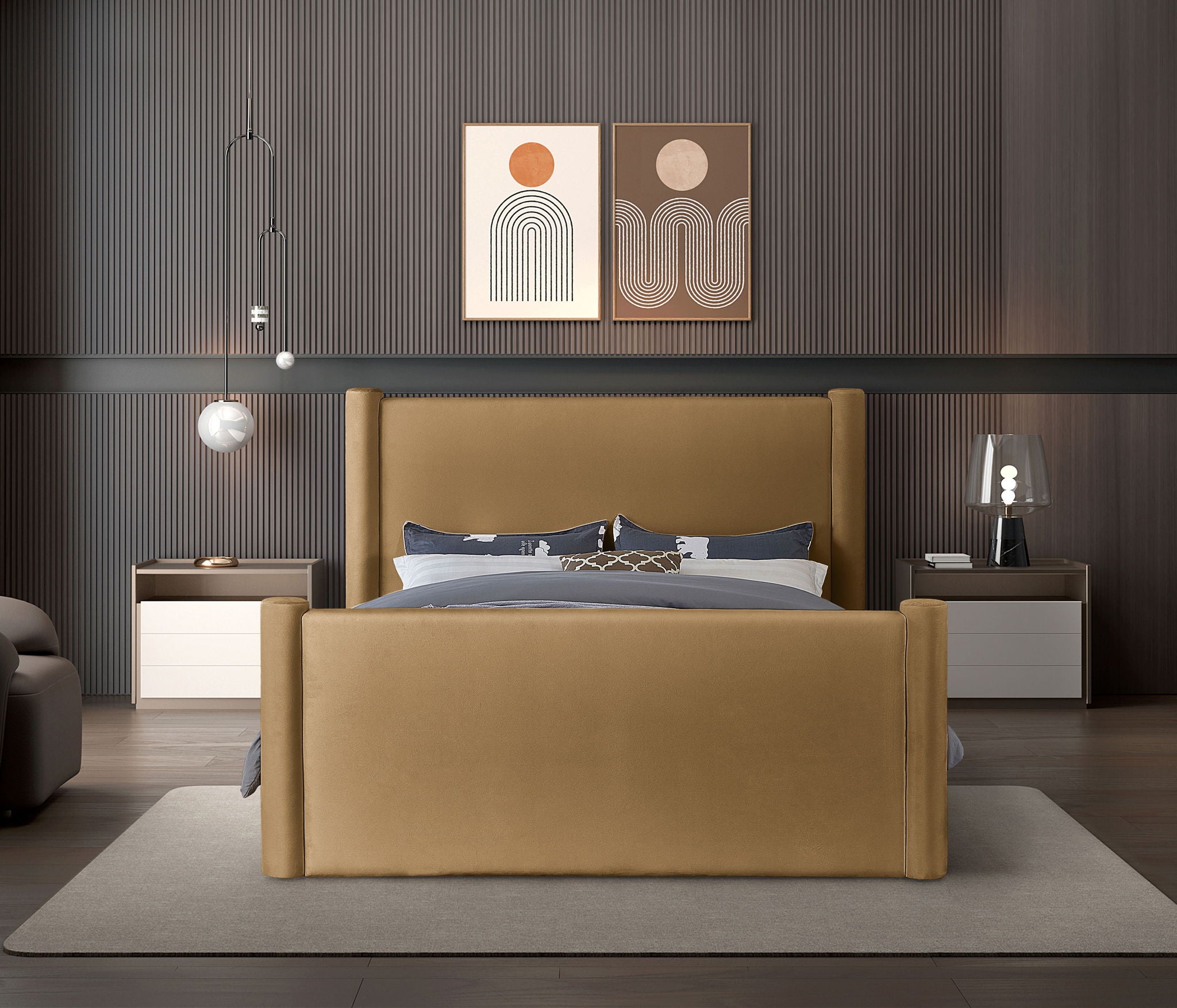 Elias - Velvet Upholstered Bed - Urban Living Furniture (Los Angeles, CA)
