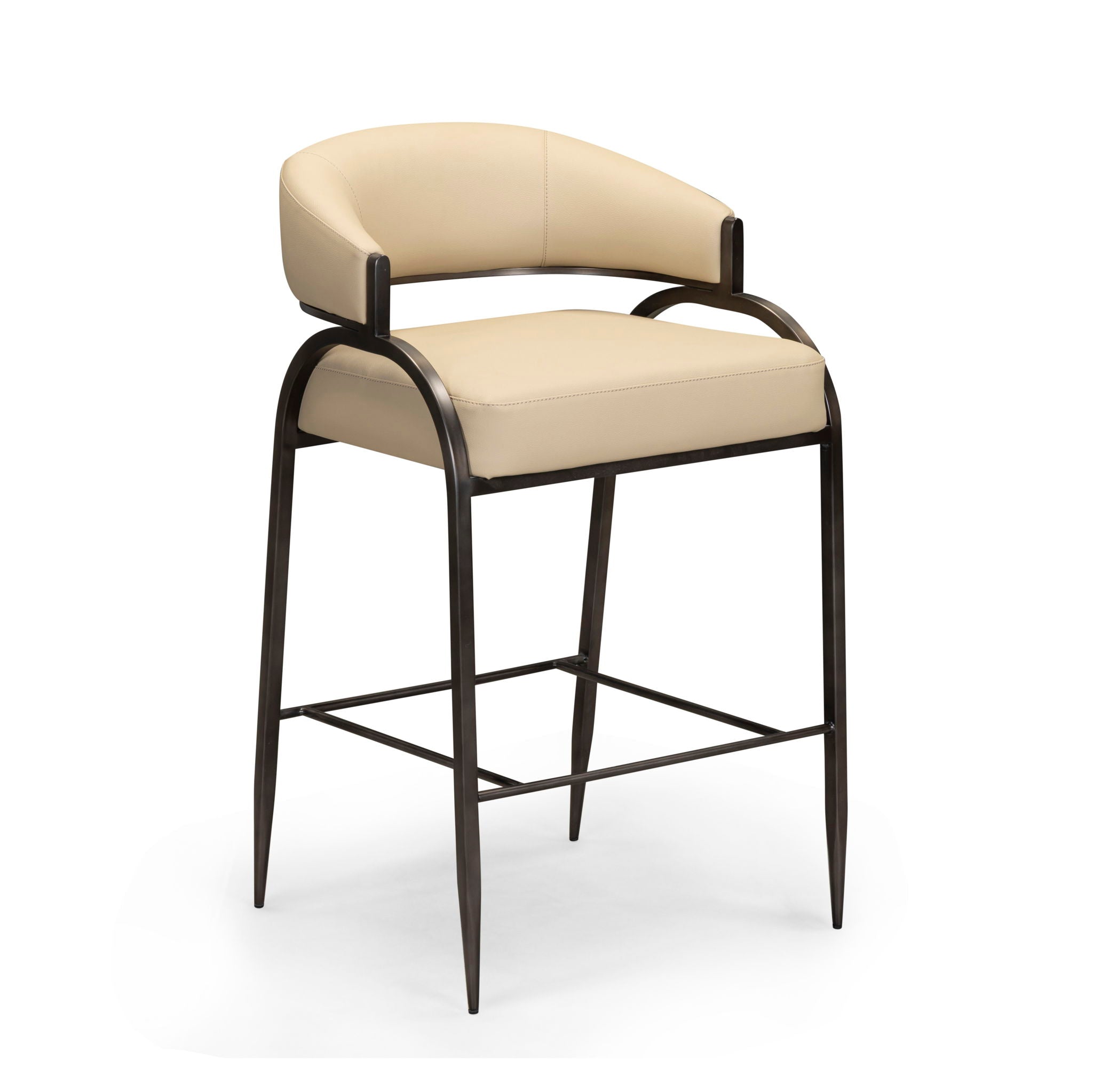 Tatum - Performance Vegan Leather Counter Stool - Taupe - Urban Living Furniture (Los Angeles, CA)
