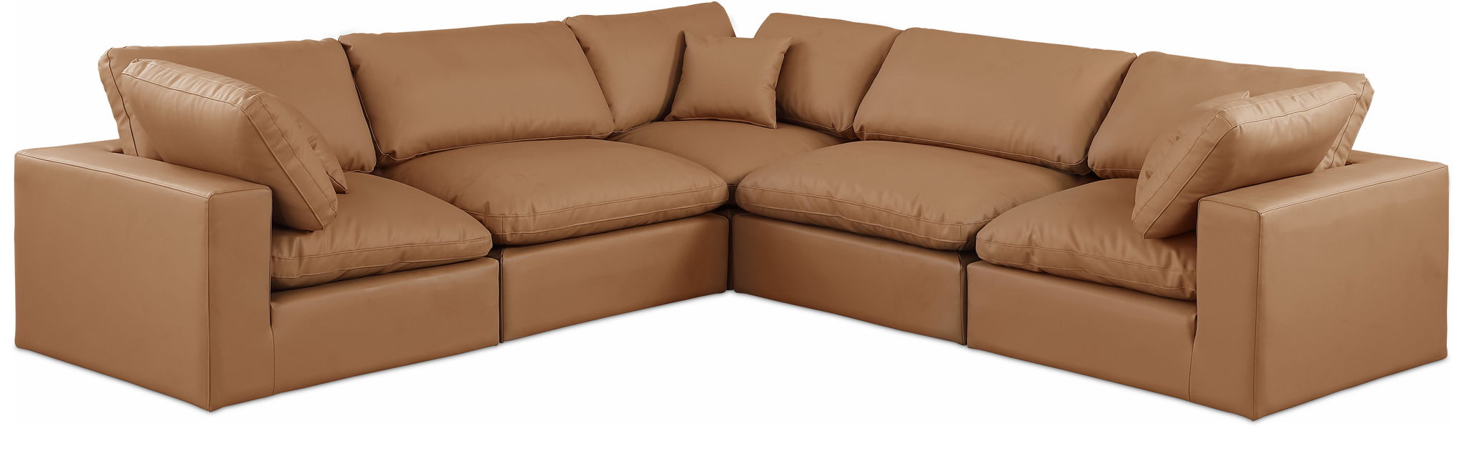 Comfy - 5 Piece Faux Leather Modular Corner Sectional - Urban Living Furniture (Los Angeles, CA)