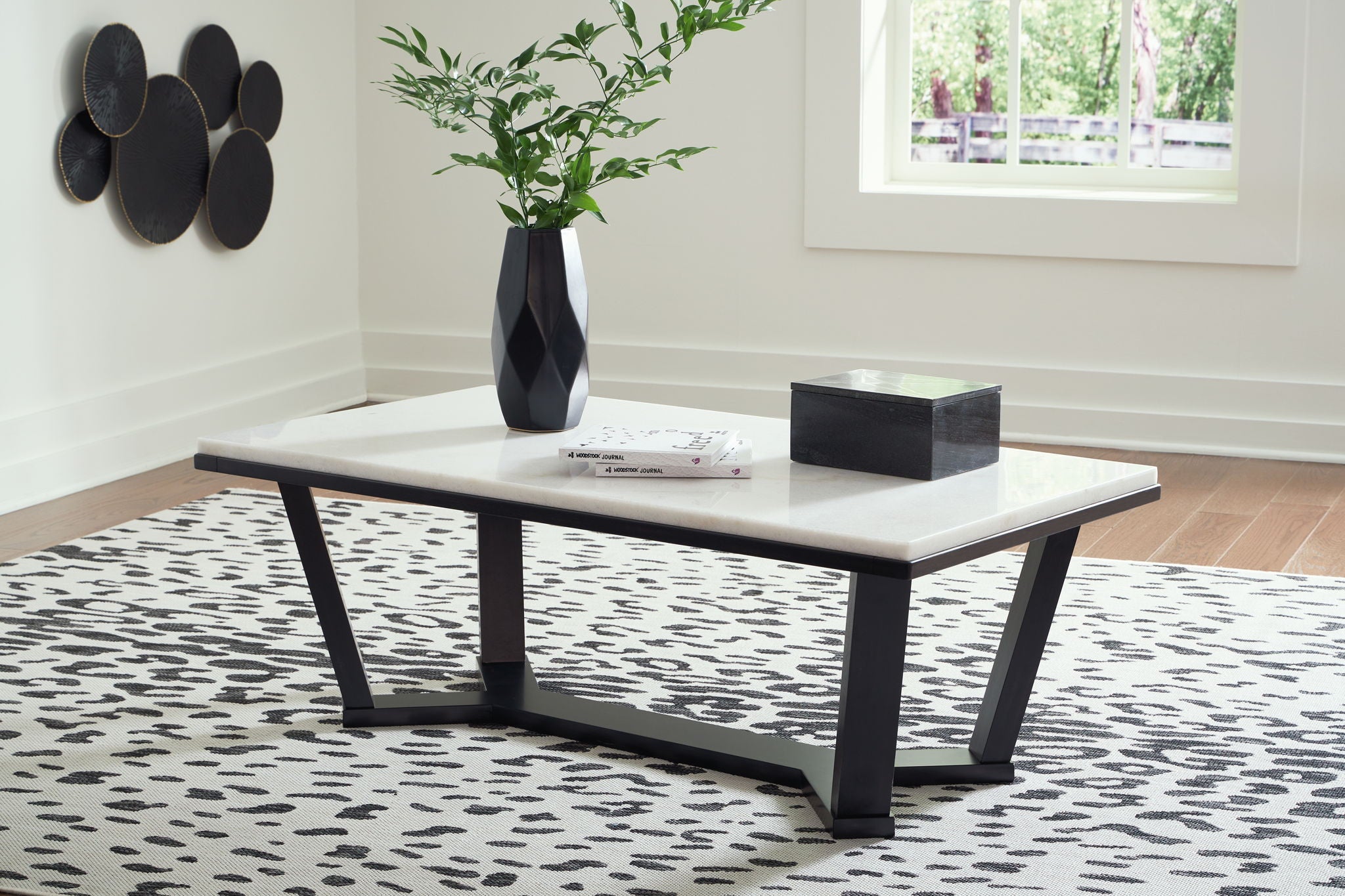 Fostead - White / Espresso - Rectangular Cocktail Table - Urban Living Furniture (Los Angeles, CA)