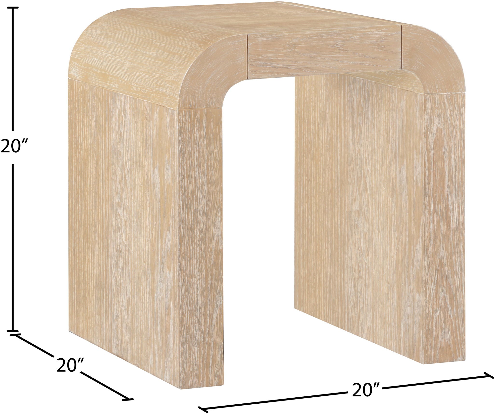 Toulon - Oak Veneer End Table - Urban Living Furniture (Los Angeles, CA)