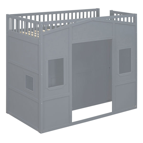 Loft Stylish Bed With Ladder And Wardrobe