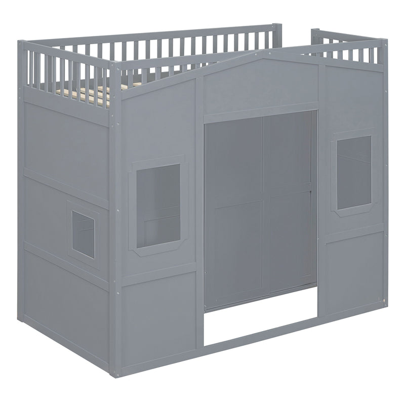 Loft Stylish Bed With Ladder And Wardrobe