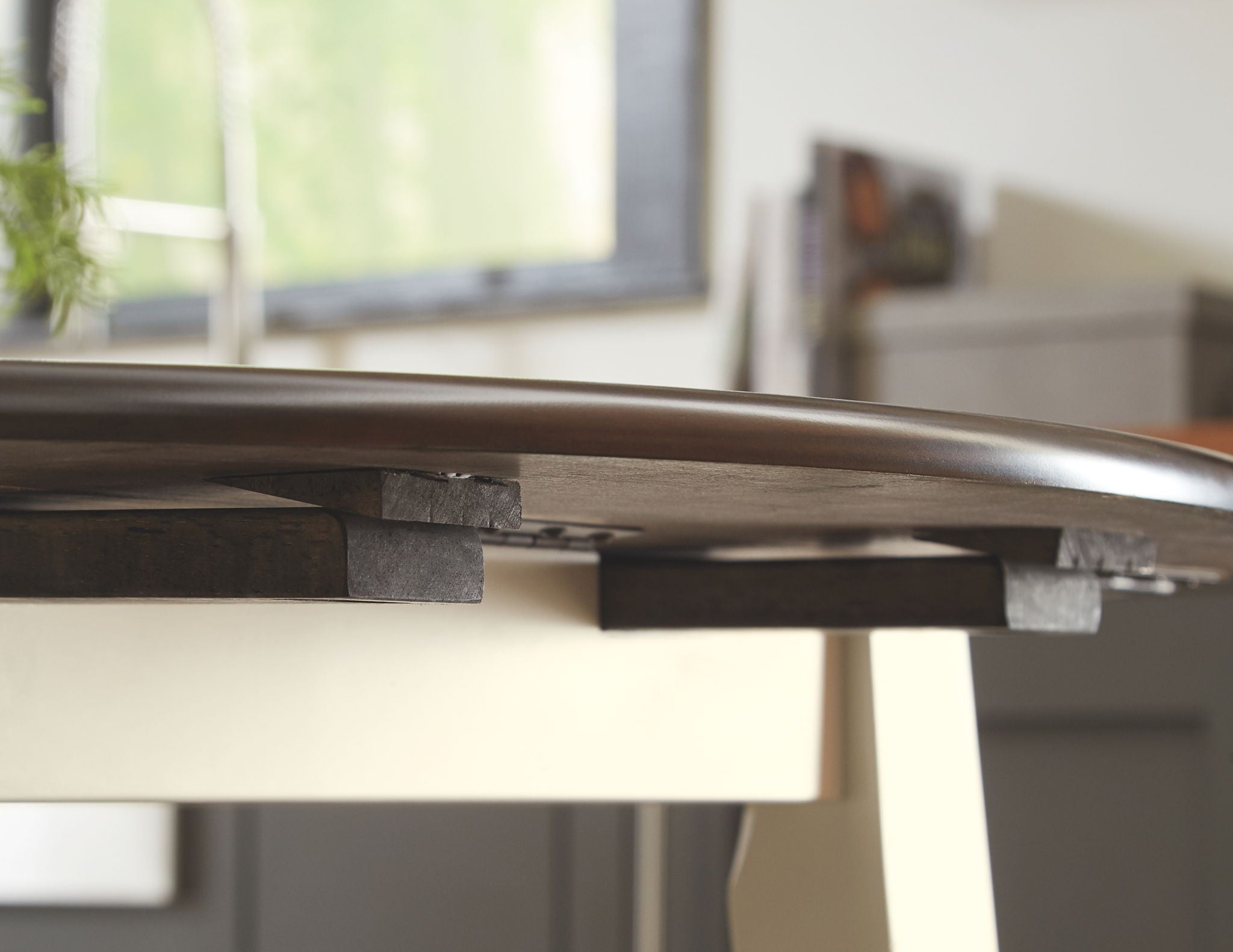 Woodanville - Cream / Brown - Round DRM Drop Leaf Table - Urban Living Furniture (Los Angeles, CA)