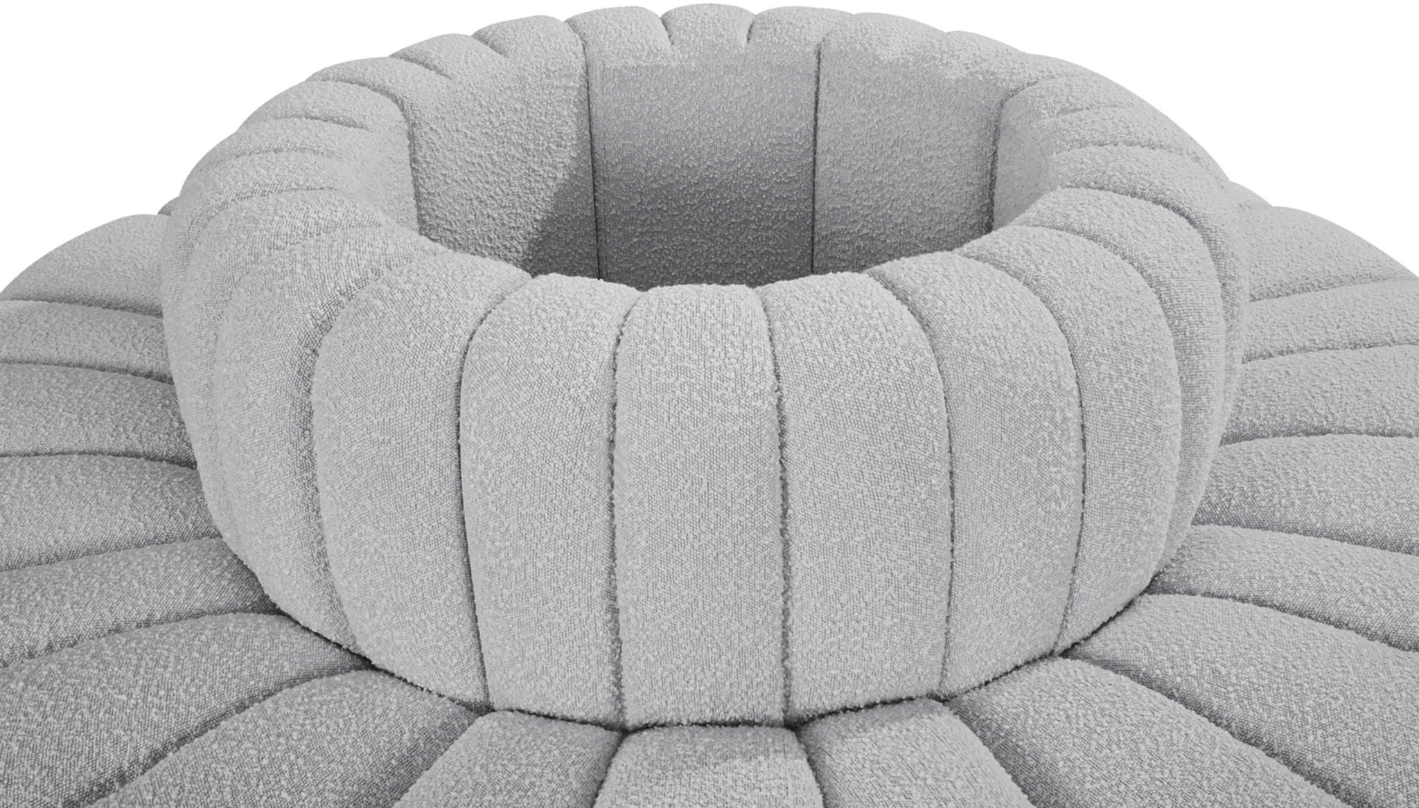 Arc - Boucle Fabric 8 Piece Round Modular Sofa