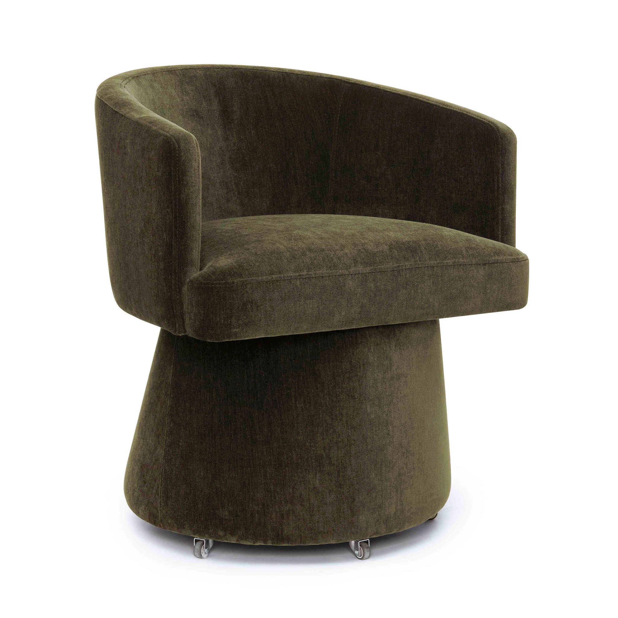 Kristen - Upcycled Chenille Rolling Desk Chair - Urban Living Furniture (Los Angeles, CA)
