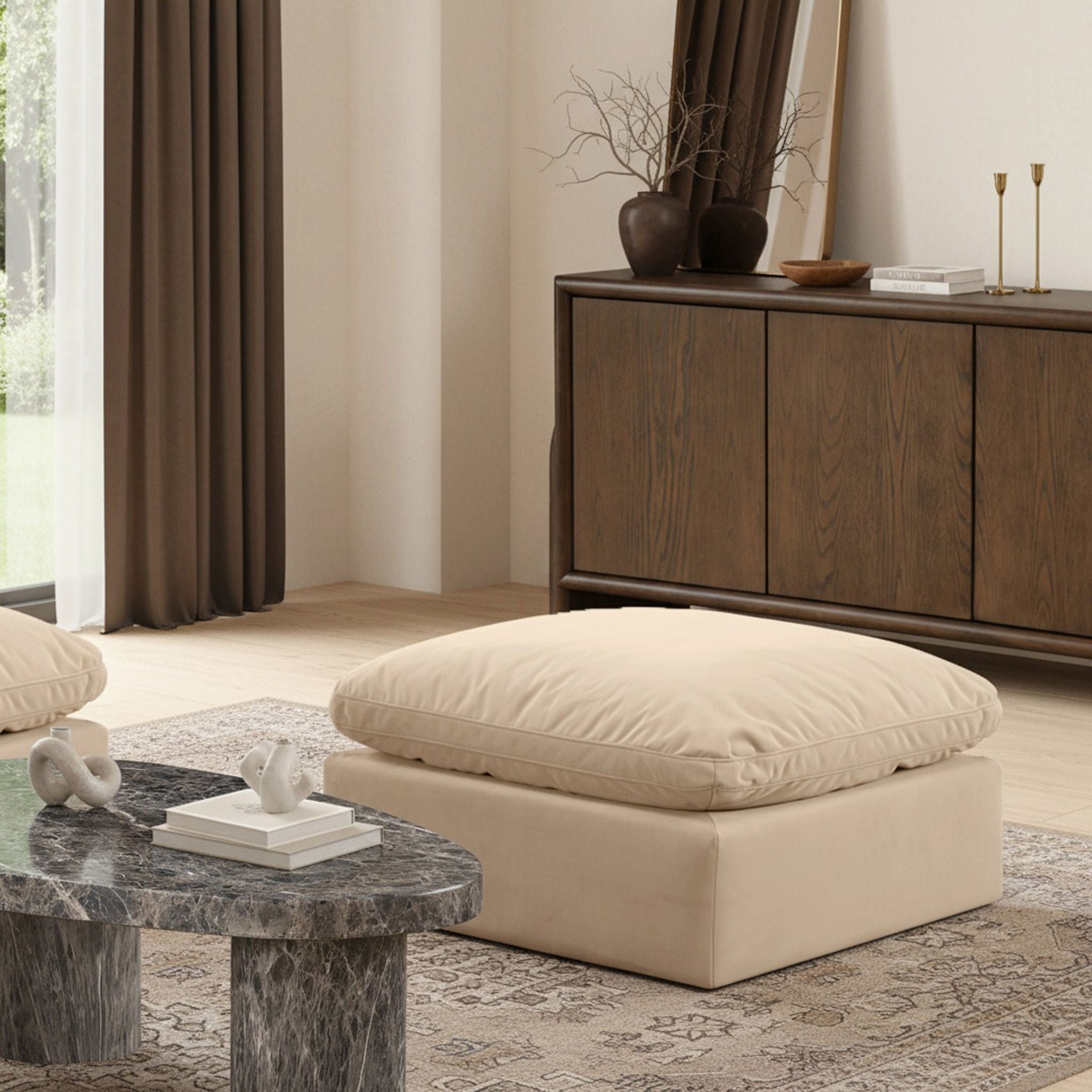 Indulge - Velvet Ottoman - Urban Living Furniture (Los Angeles, CA)