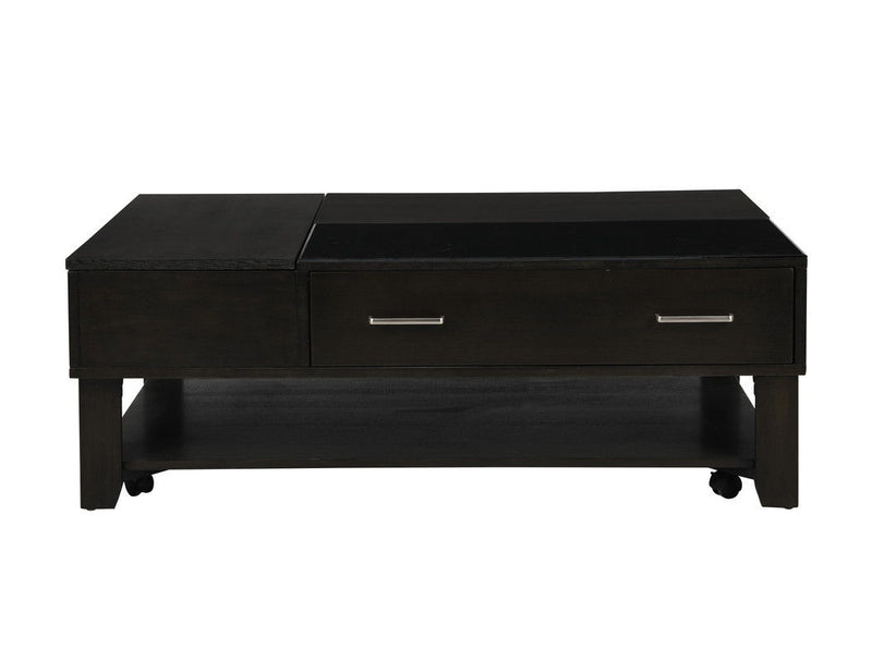 Bruno - Wooden Table With Tempered Glass Top And Drawer - Urban Living Furniture (Los Angeles, CA)