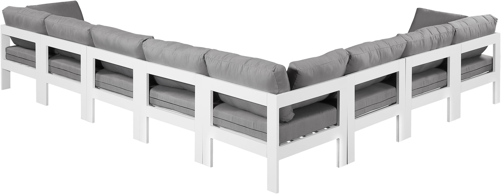 Nizuc - Outdoor Patio 8 Piece Modular Sectional With White Frame - Urban Living Furniture (Los Angeles, CA)