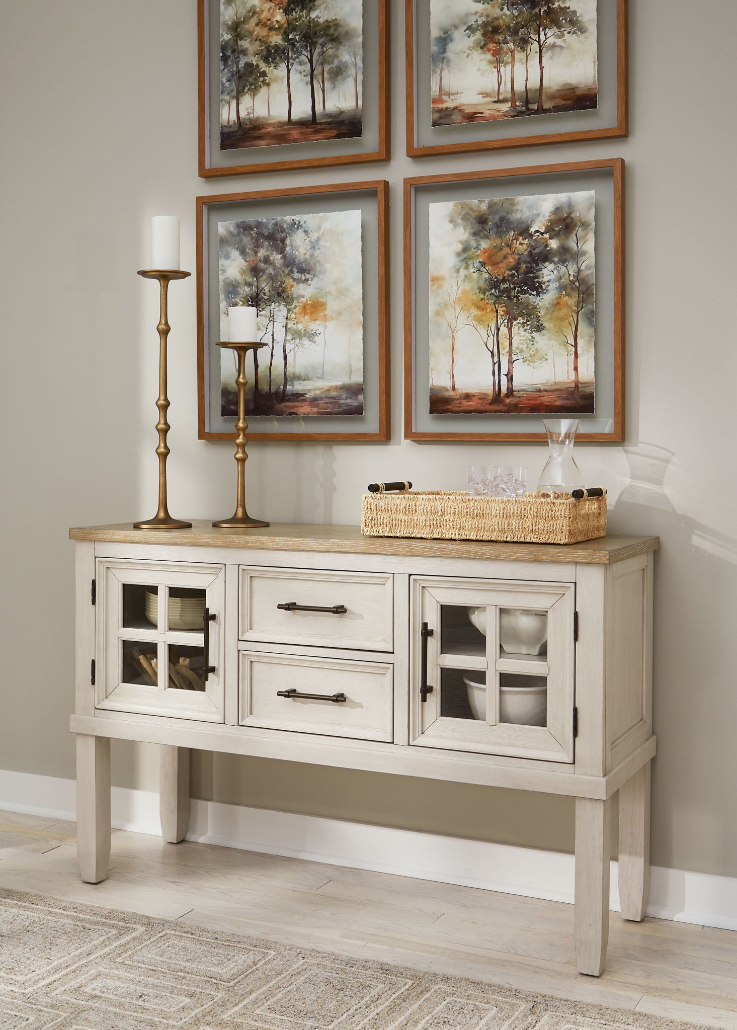 Shaybrock - Antique White / Brown - Dining Room Server - Urban Living Furniture (Los Angeles, CA)