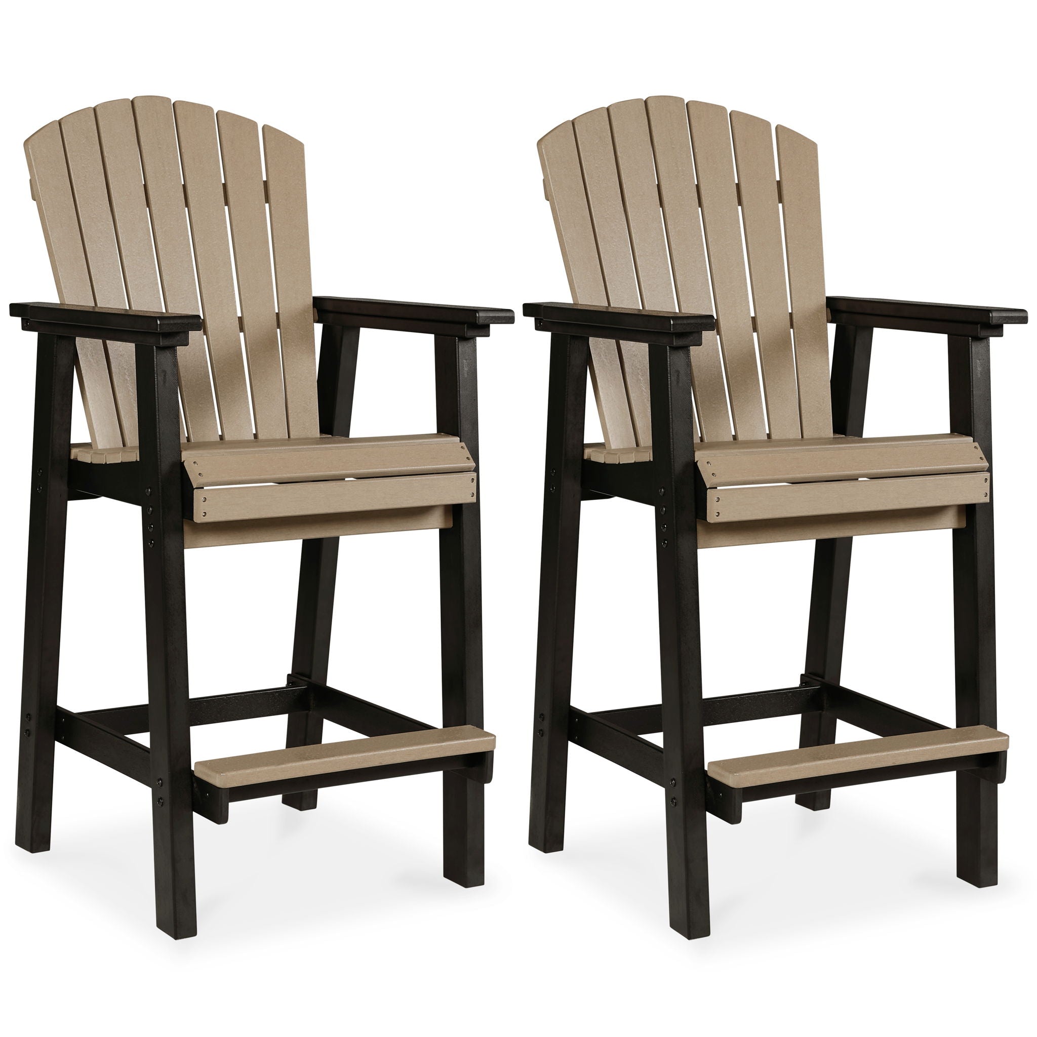 Fairen Trail - Black / Driftwood - Tall Barstool (Set of 2) - Urban Living Furniture (Los Angeles, CA)
