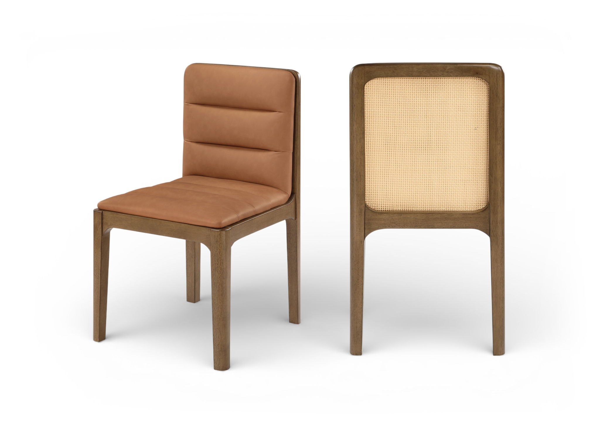 Ellis - Vegan Leather Upholstered Dining Chair (Set of 2) - Brown Base - Urban Living Furniture (Los Angeles, CA)