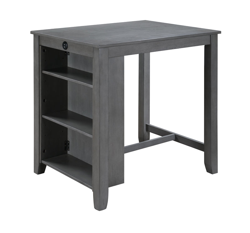Graham - 3 Piece Small Space Counter Height Dining Table With Shelves And 2 Chairs (Set of 3) - Urban Living Furniture (Los Angeles, CA)