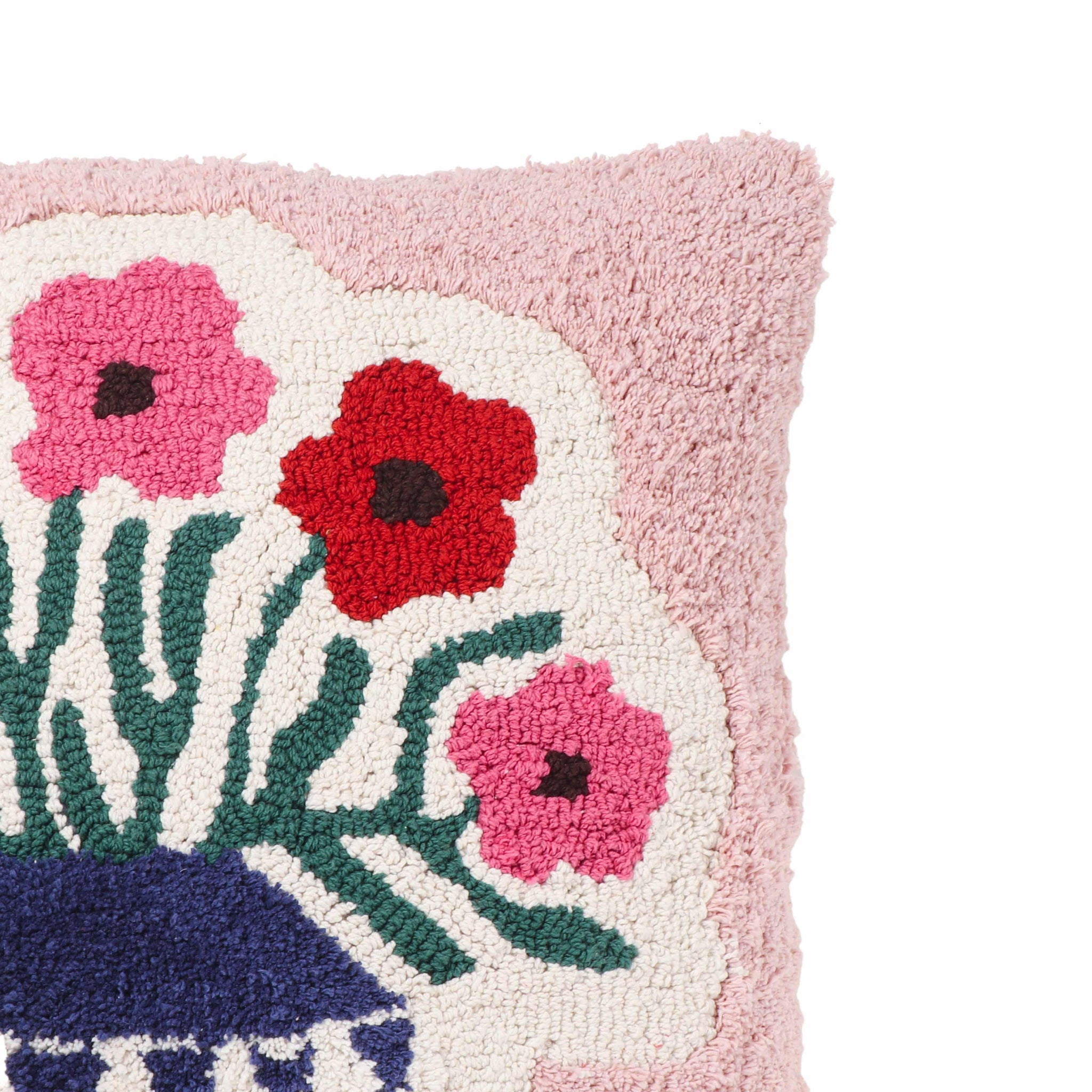 Blossom - Cotton 20" Square Accent Pillow - Tufted - Urban Living Furniture (Los Angeles, CA)