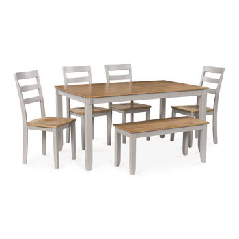 Harperfeld - Dining Room Table Set (Set of 6) - Natural / Gray - Urban Living Furniture (Los Angeles, CA)