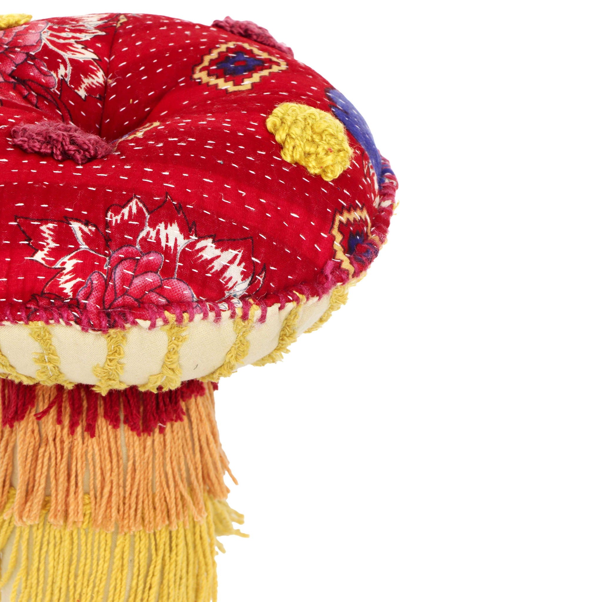 Mushroom - Hand Sewn Pillow - Red - Urban Living Furniture (Los Angeles, CA)