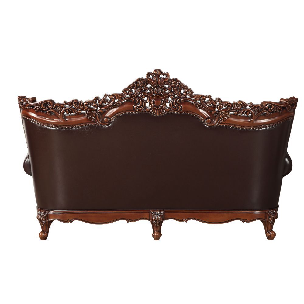 Forsythia - Sofa - Espresso Top Grain Leather Match & Walnut - Urban Living Furniture (Los Angeles, CA)