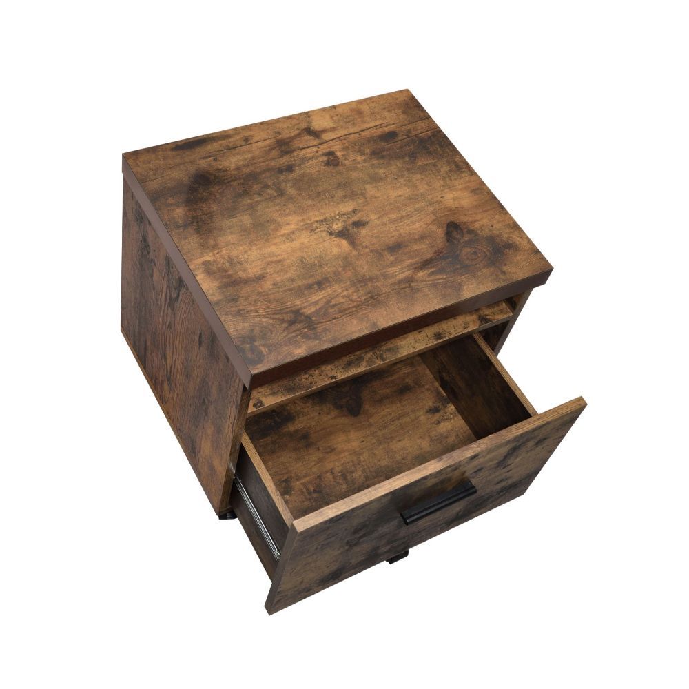 Bob - File Cabinet - Weathered Oak & Black - Urban Living Furniture (Los Angeles, CA)