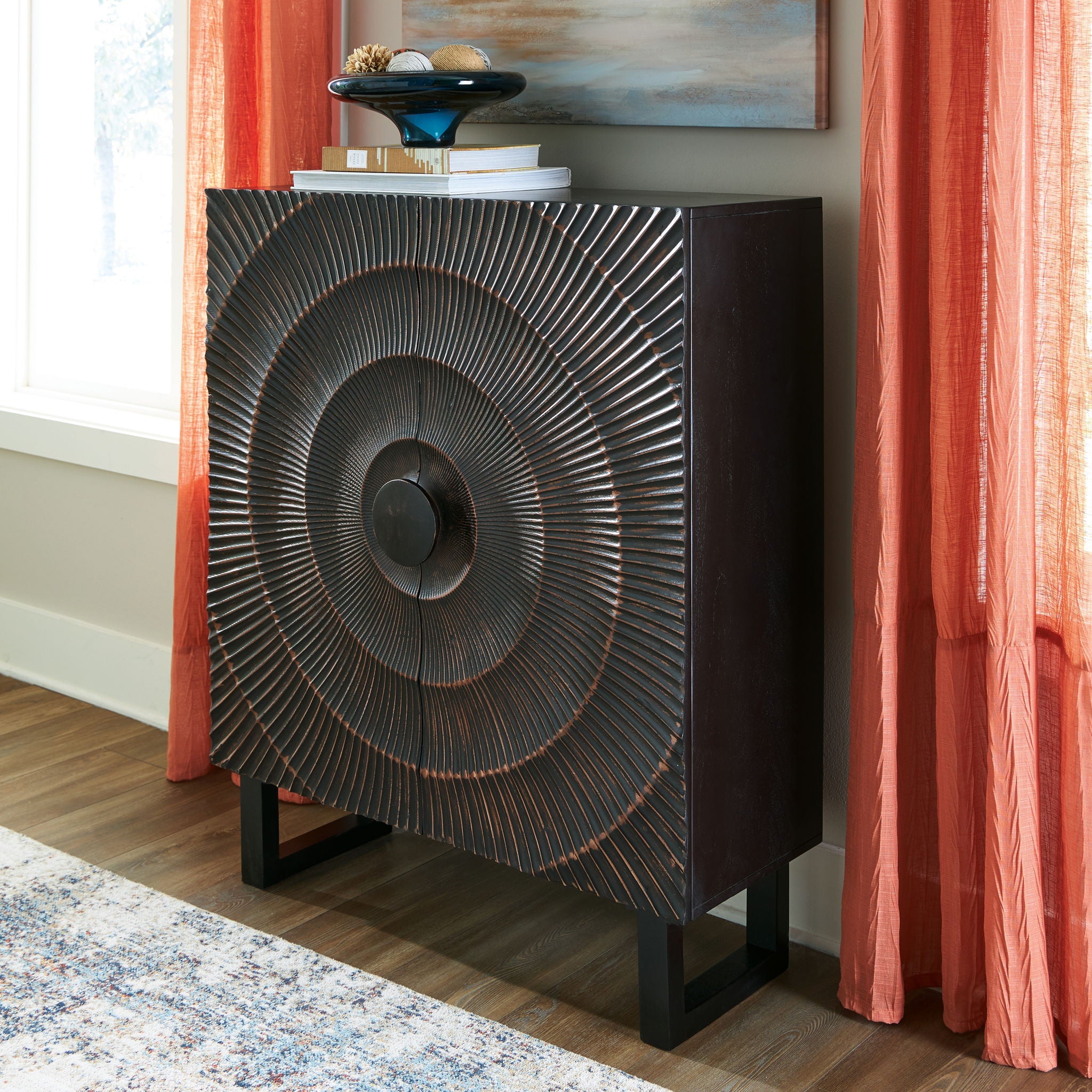 Fosterman - Distressed Black - Accent Cabinet - Urban Living Furniture (Los Angeles, CA)
