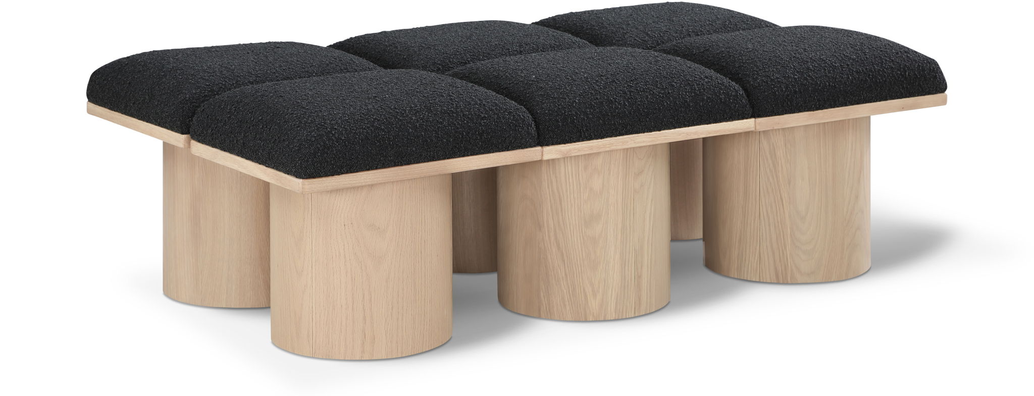 Pavilion - 6 Piece Modular Bench With Natural Base - Urban Living Furniture (Los Angeles, CA)