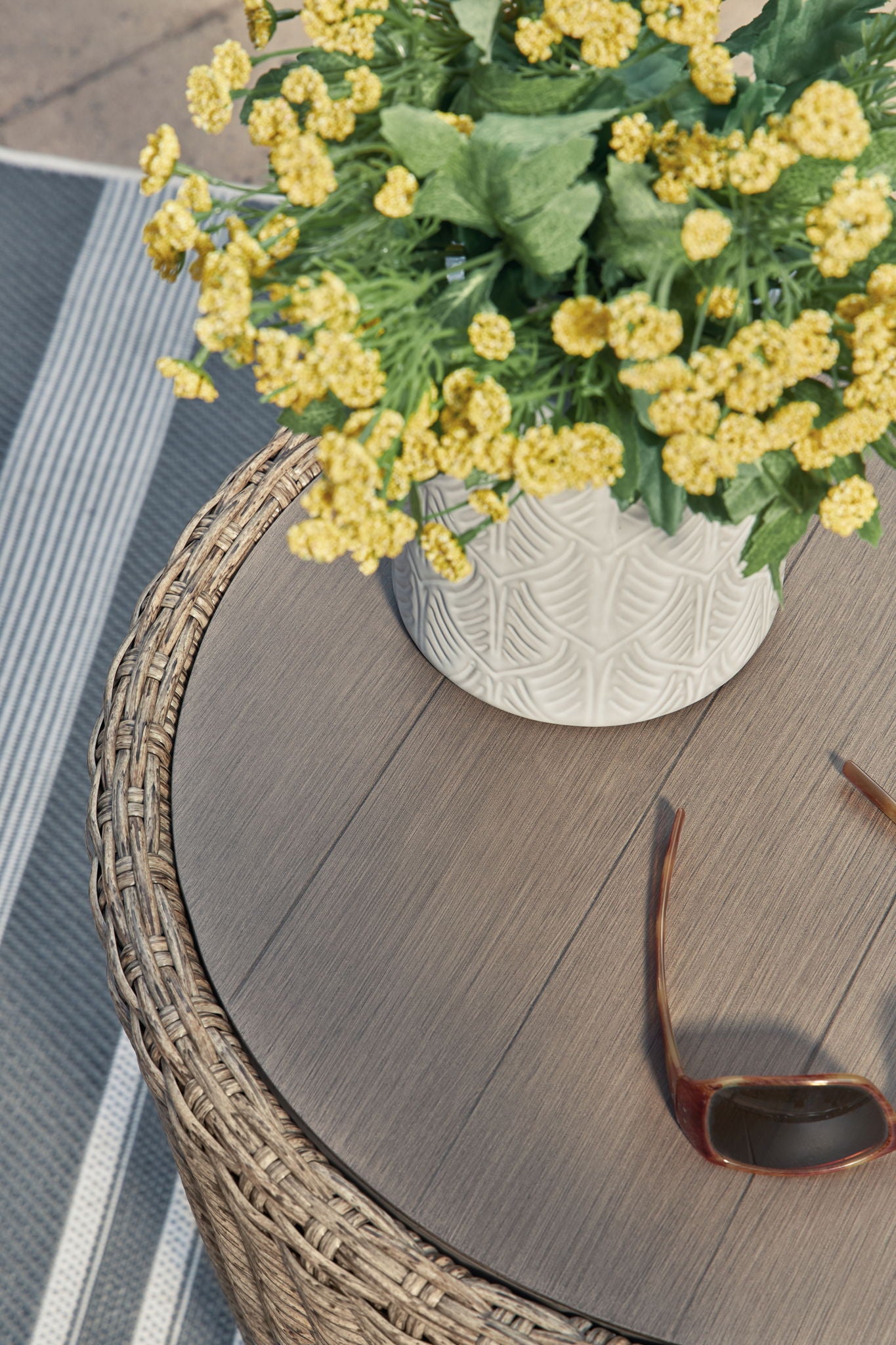 Danson - Beige - Round End Table - Urban Living Furniture (Los Angeles, CA)