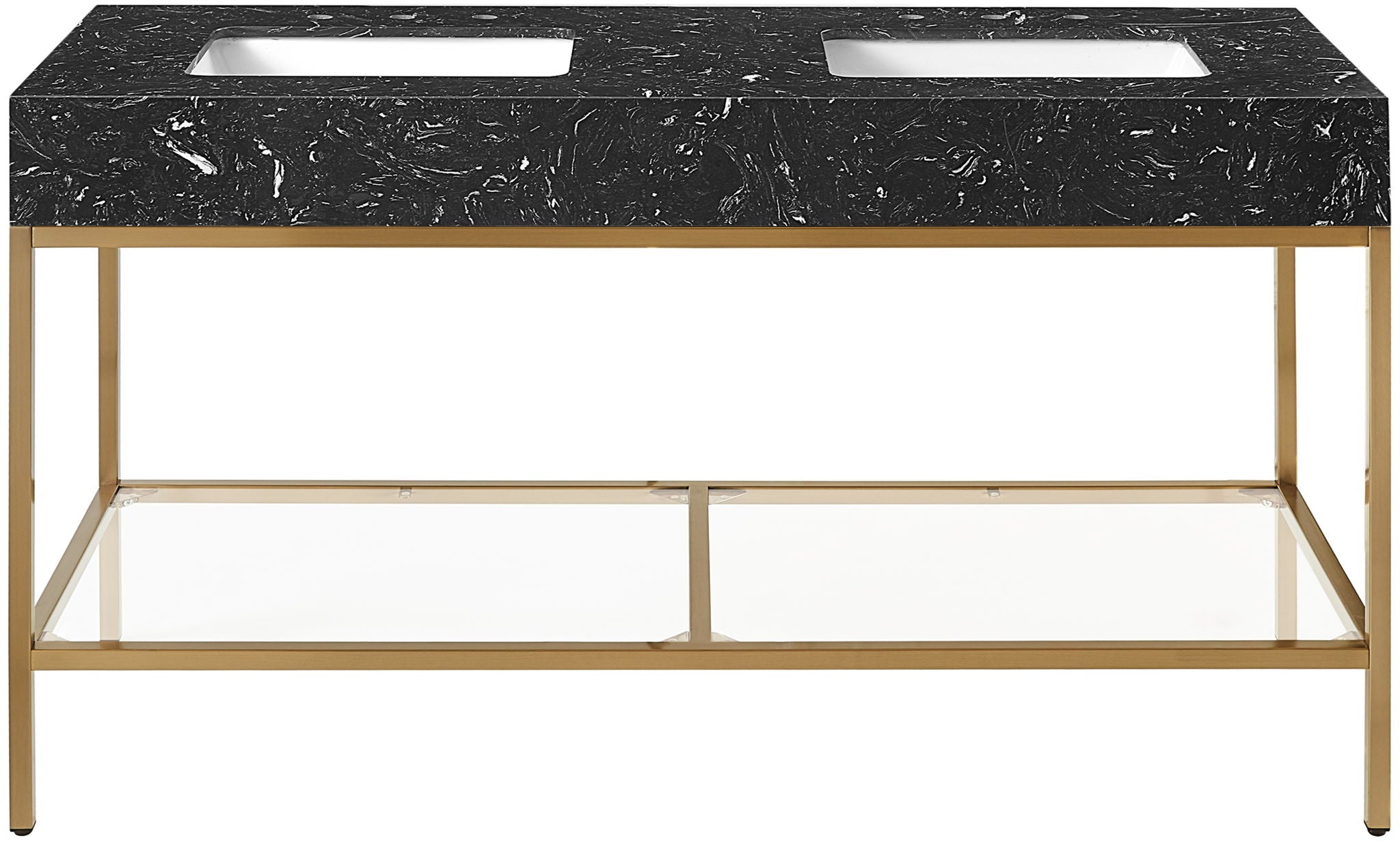 Marmo - Engineered Marble Bathroom Vanity With Gold Base - Urban Living Furniture (Los Angeles, CA)