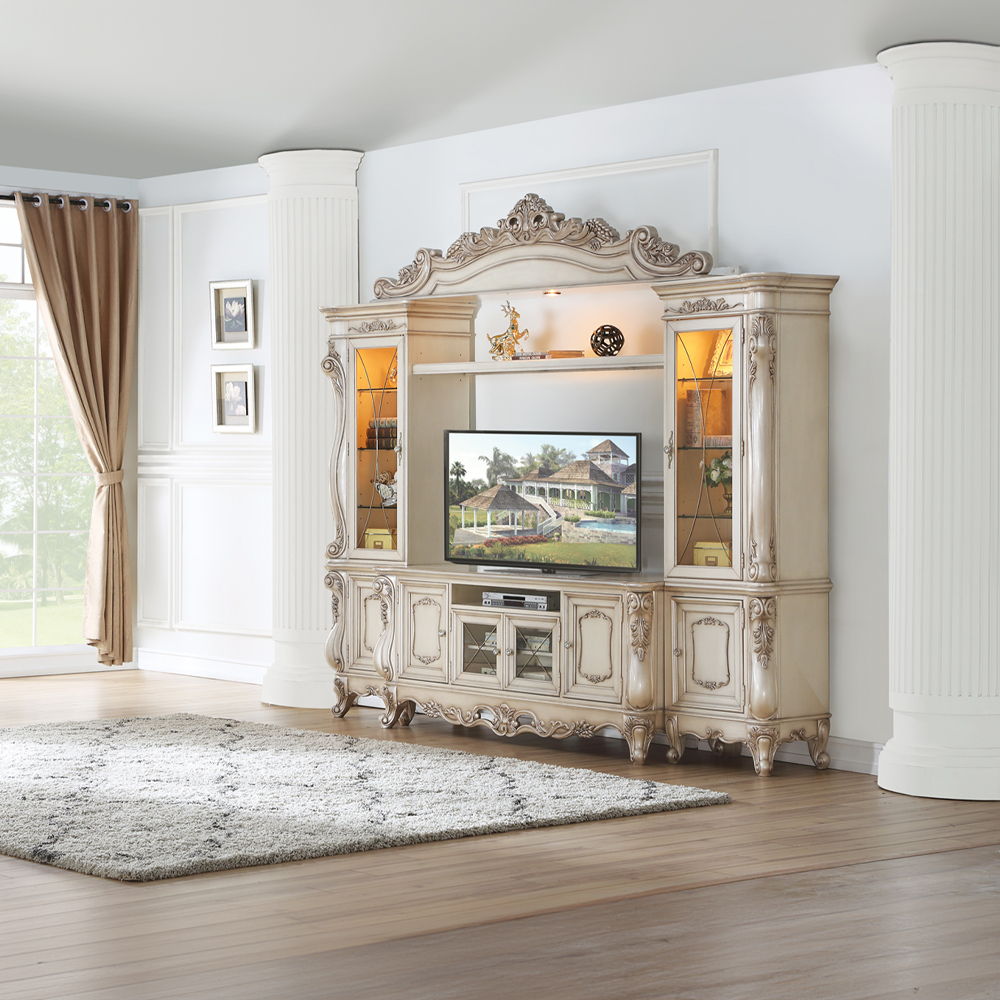 Gorsedd - Entertainment Center - Antique White - Urban Living Furniture (Los Angeles, CA)