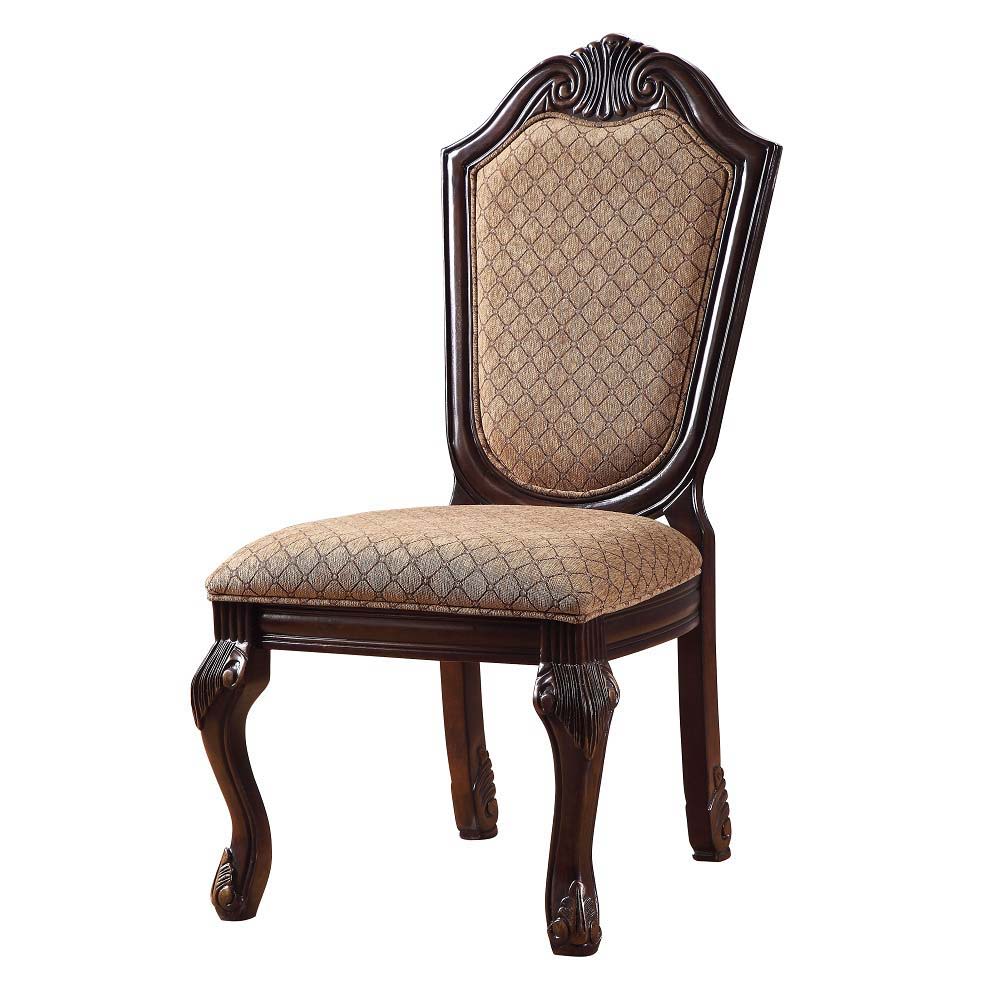 Chateau De Ville - Side Chair (Set of 2) - Fabric & Espresso Finish - Urban Living Furniture (Los Angeles, CA)