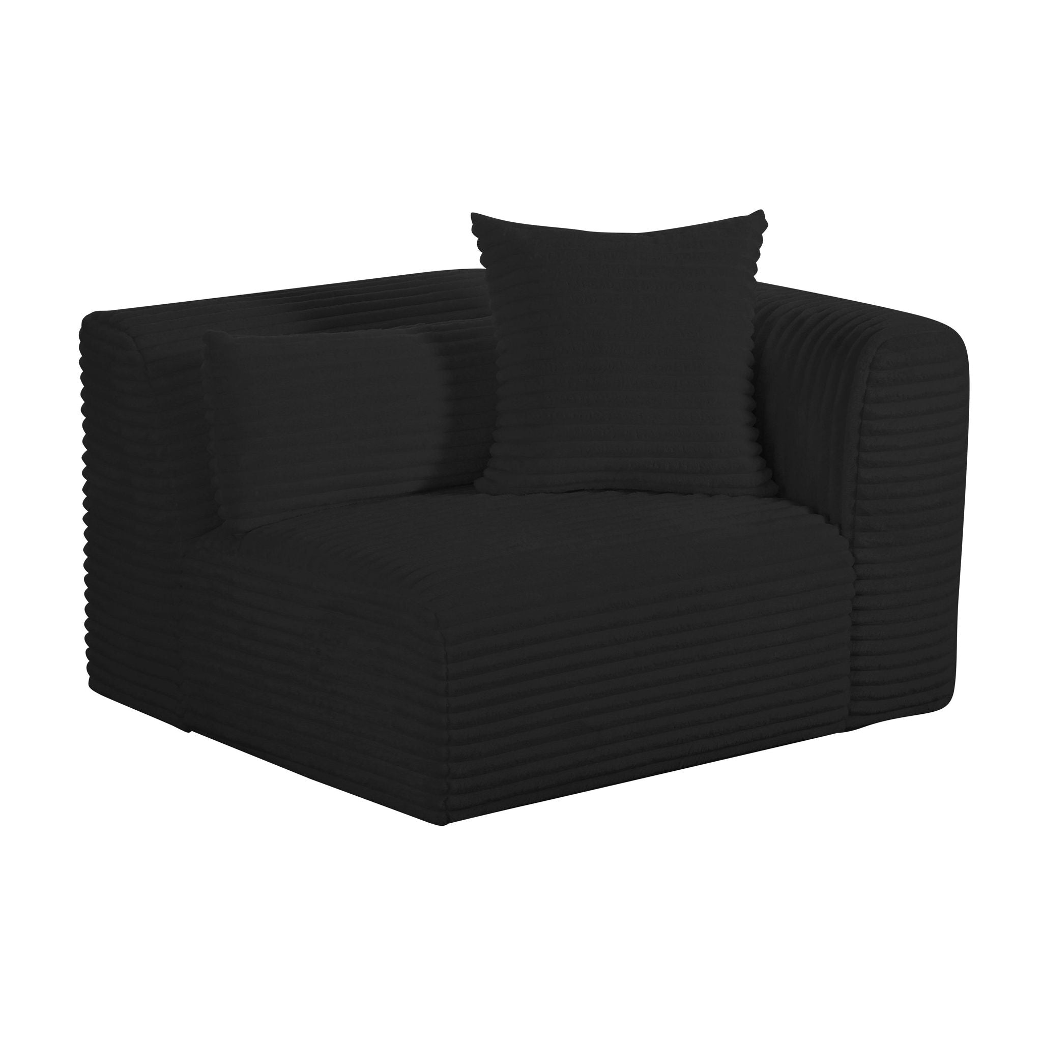Tarra - Fluffy Oversized Corduroy Modular Corner Chair - Urban Living Furniture (Los Angeles, CA)