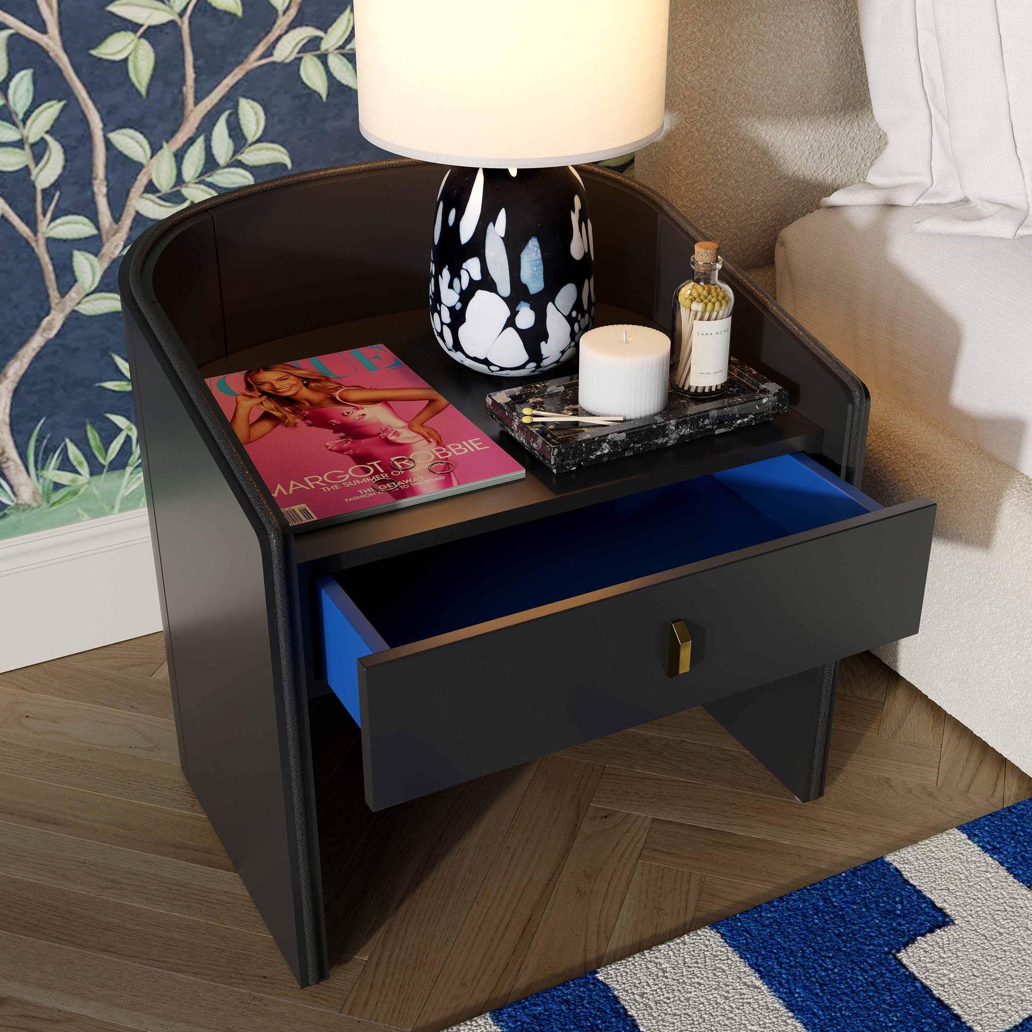 Collins - Lacquer Nightstand - Black - Urban Living Furniture (Los Angeles, CA)
