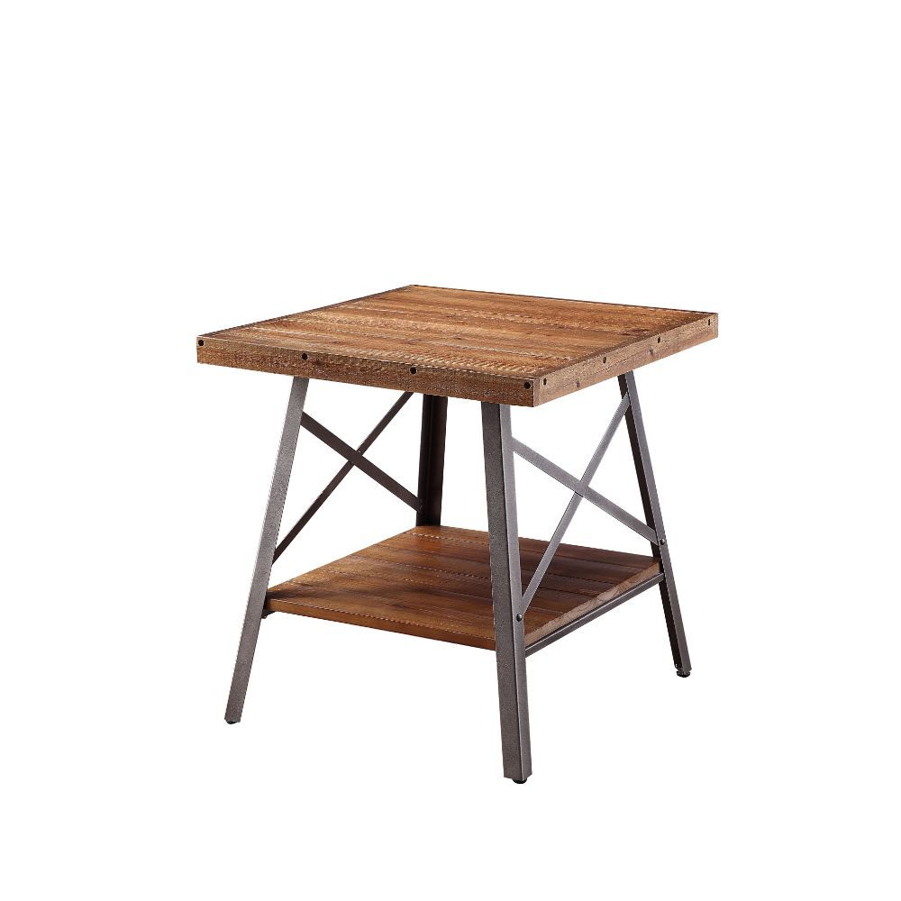 Ikram - End Table (Set of 2) - Weathered Oak & Sandy Black - Urban Living Furniture (Los Angeles, CA)