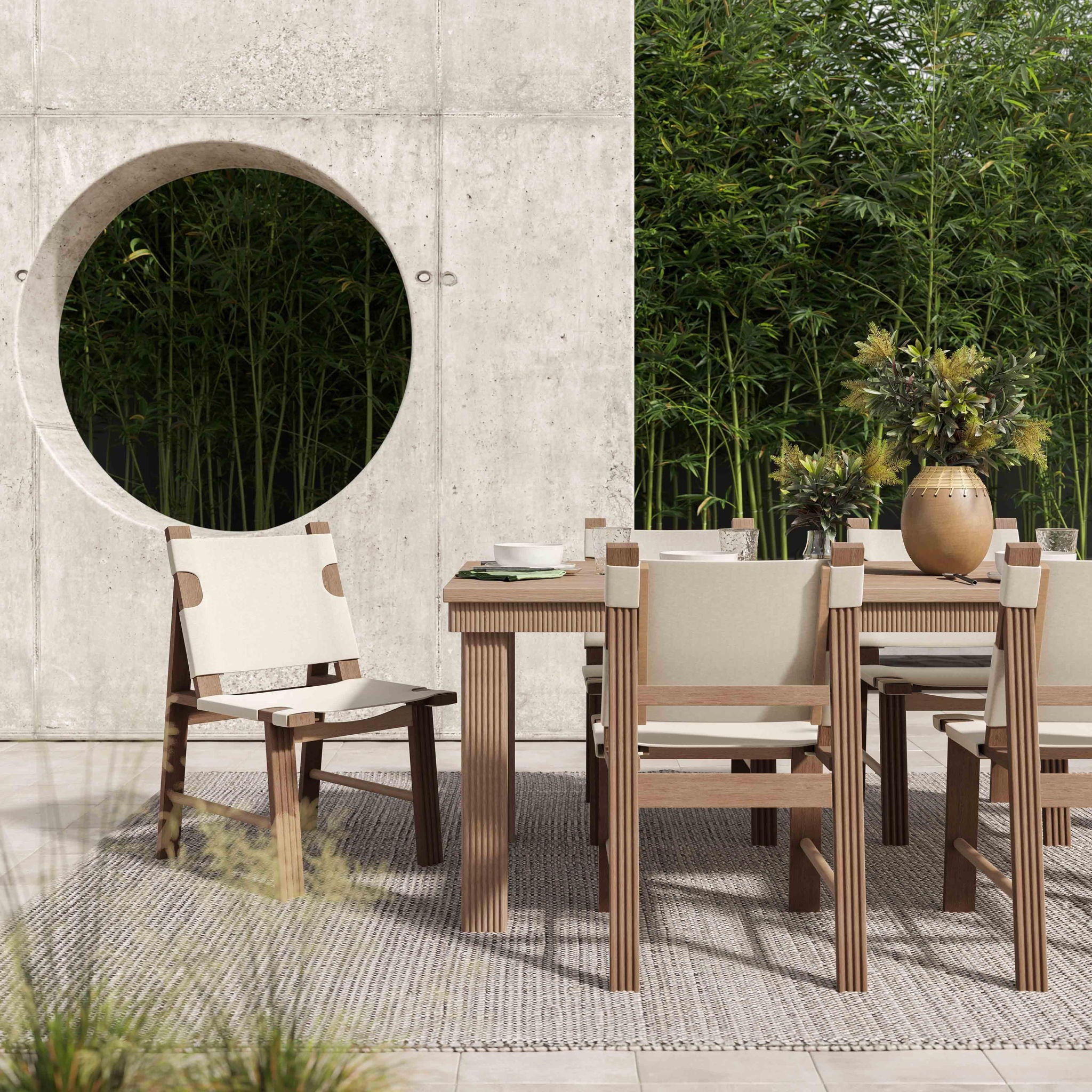 Cassie - Outdoor Dining Chair (Set of 2) - Cream - Urban Living Furniture (Los Angeles, CA)